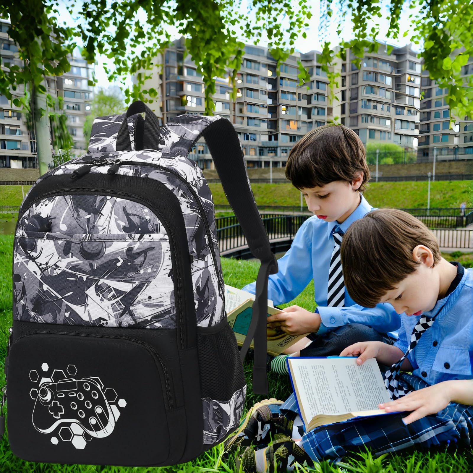 CAMTOP Boys Kids School Backpack - Durable Camo Print Bookbag for Elementary Students, Lightweight Travel Backpack for Daily Use, School Supplies & Outdoor Adventures