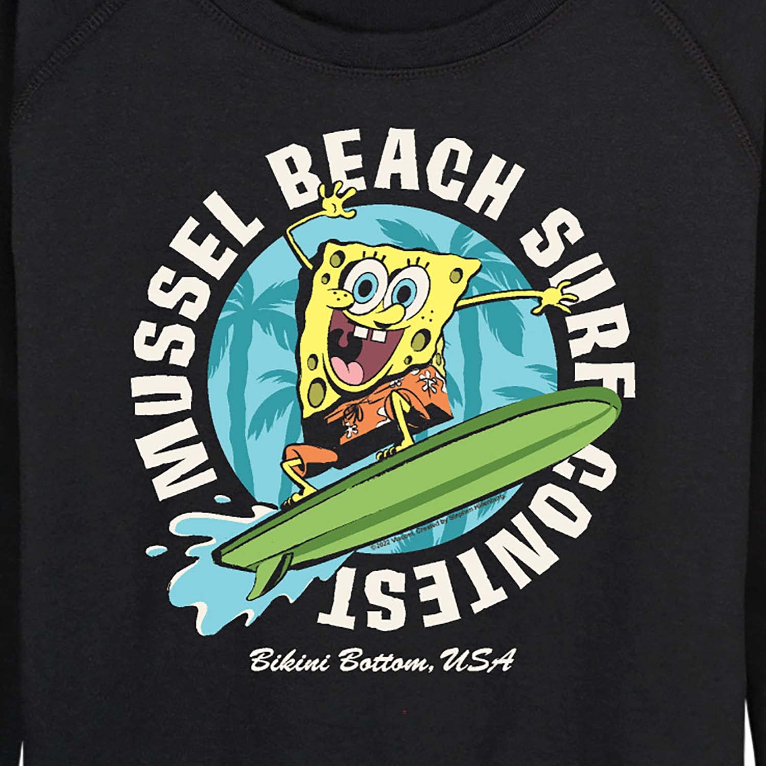 SpongeBob SquarePants Women's Lightweight French Terry Pullover Hoodie - Soft Casual Sweatshirt for Women - Perfect for Beach Outings, Lounge Wear & Cartoon Fans