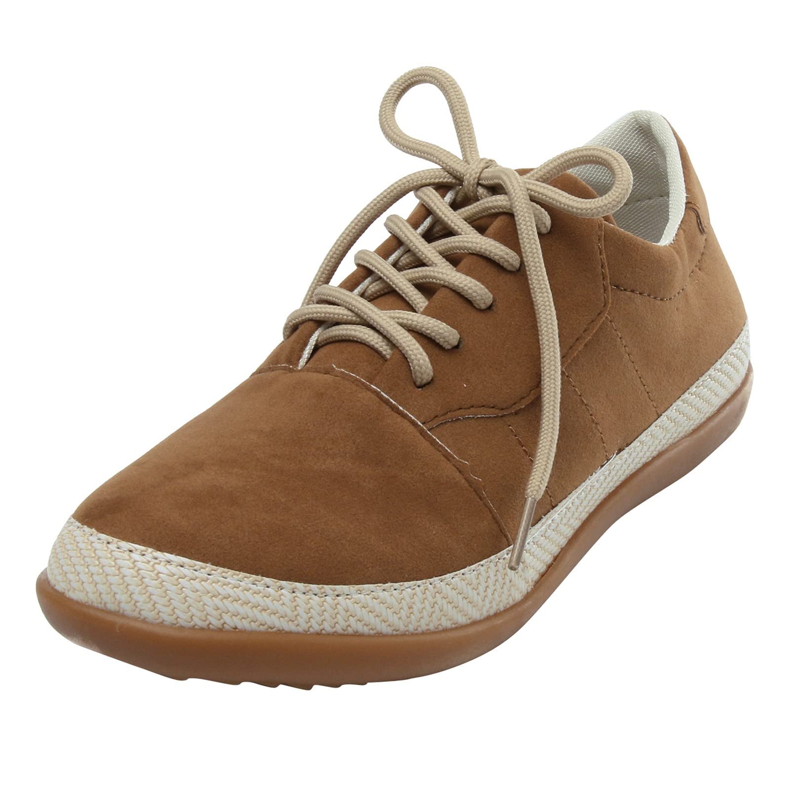 Breathable Suede Women's Casual Shoes - Comfortable Round Toe Flat Lace-Up Sneakers for Everyday Wear | Perfect for Walking, Office & Weekend Outfits