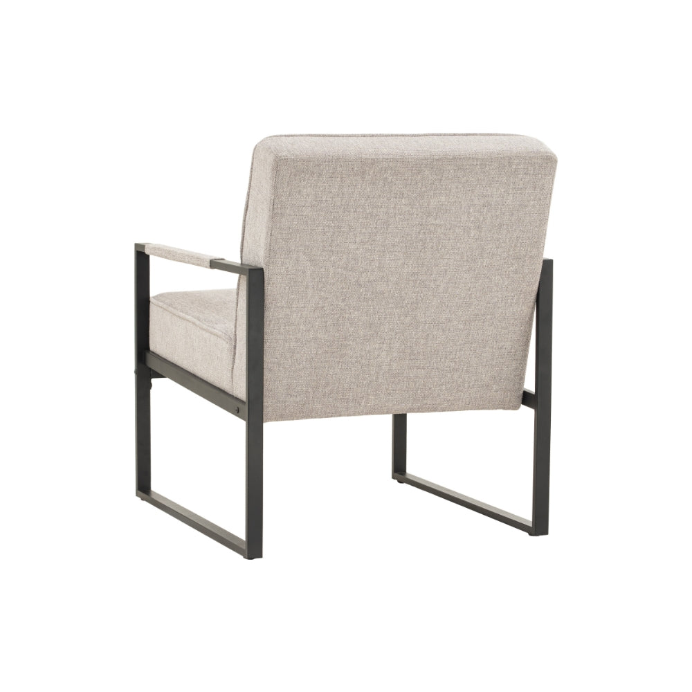 CALIBRA Single Seater Lounge Chair - Modern Black & Grey Accent Chair for Living Room, Bedroom or Office - Comfortable Reading Chair with Ergonomic Design