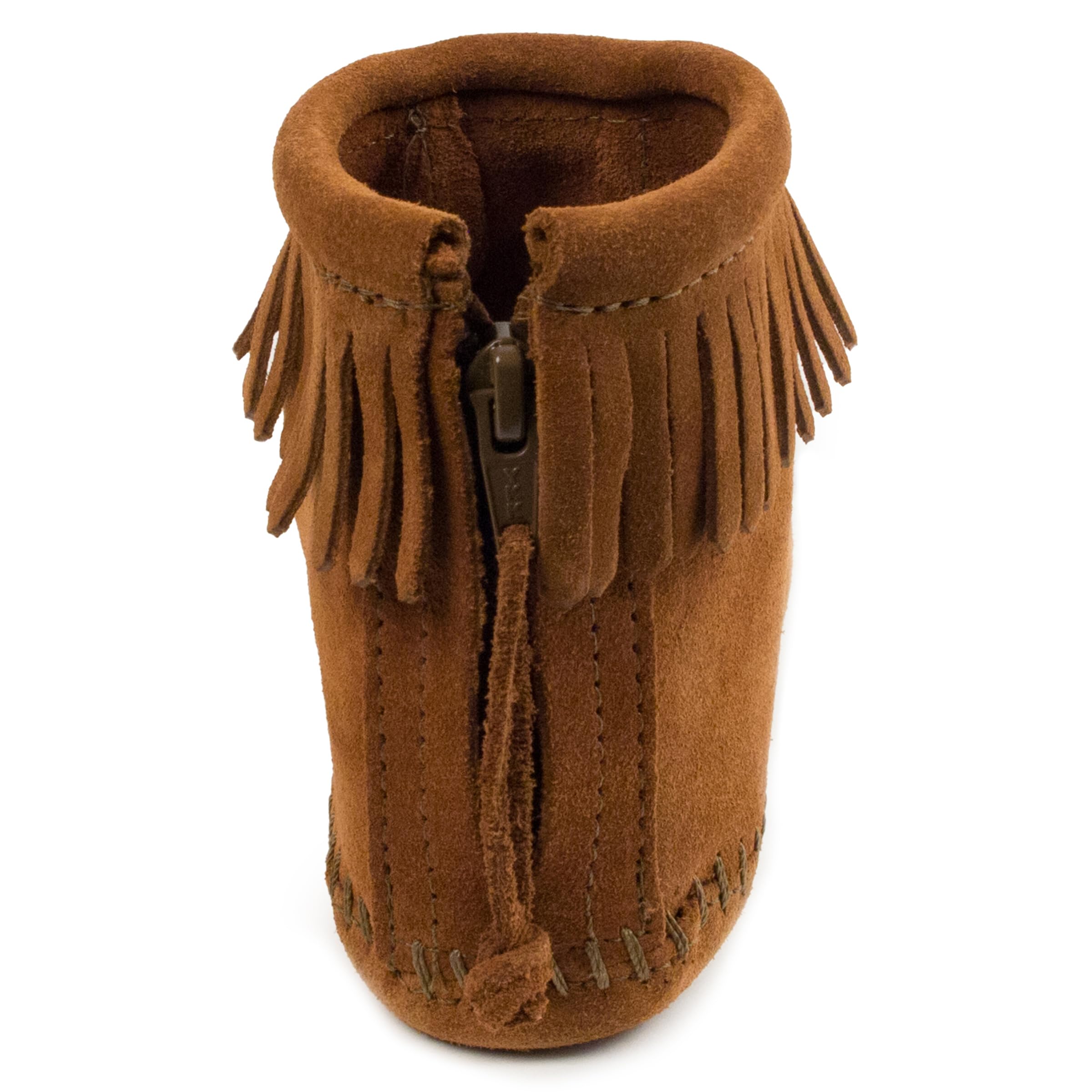 Minnetonka Women's Back-Zipper Bootie - Comfortable Suede Ankle Boots for Fall & Winter | Casual, Work & Outdoor Wear