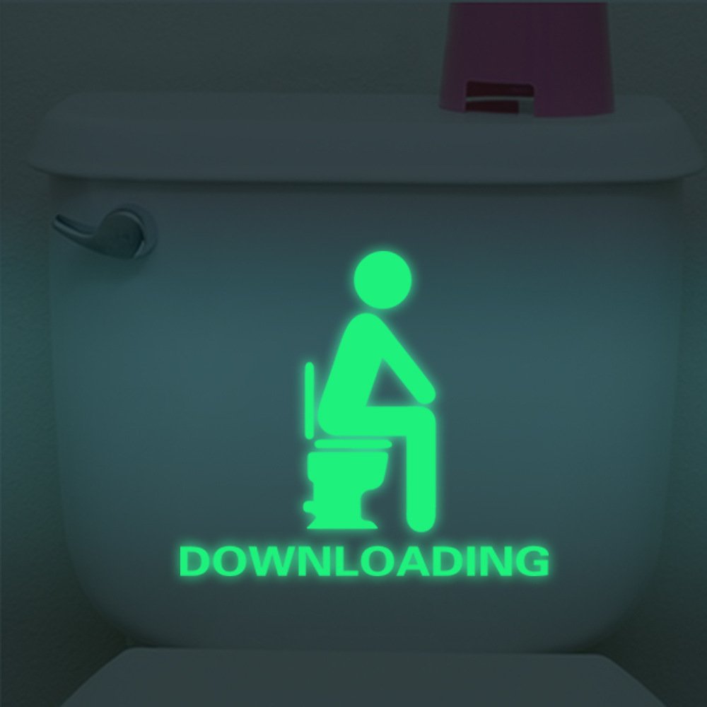 Glow in Dark Wall Stickers - Fluorescent Bathroom Decals for Night Use