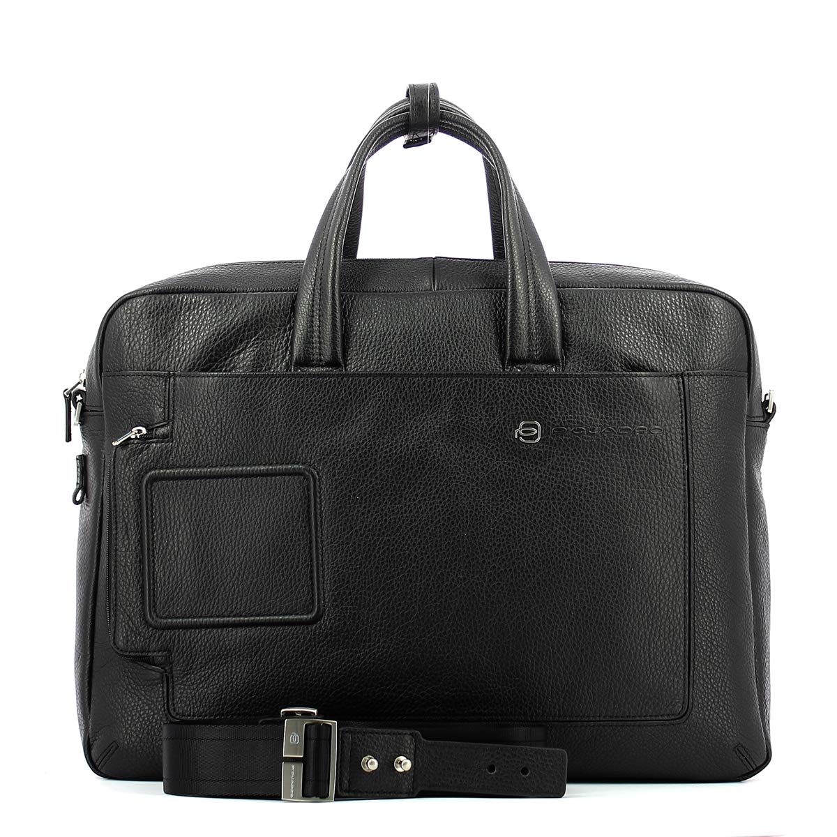 Piquadro Genuine Leather Briefcase for Laptop - 44cm Professional Business Bag with Dedicated Laptop Compartment | Perfect for Office, Travel & Business Meetings