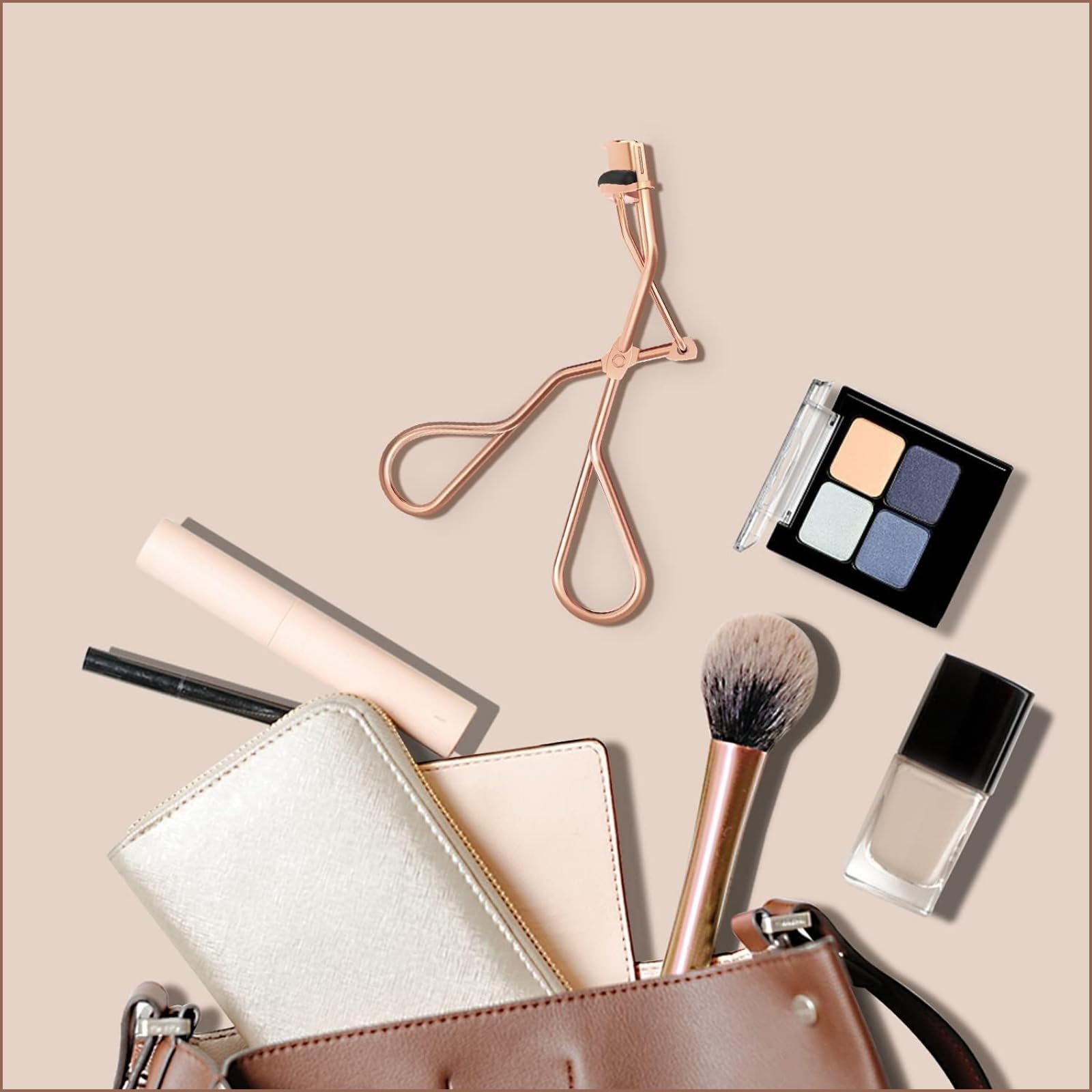 Professional Eyelash Curler for All Eye Shapes - Curved Lash Curler with Silicone Pad, Rose Gold Eyelash Curling Tool for Women | Perfect for Daily Makeup, Bridal Looks & Special Occasions
