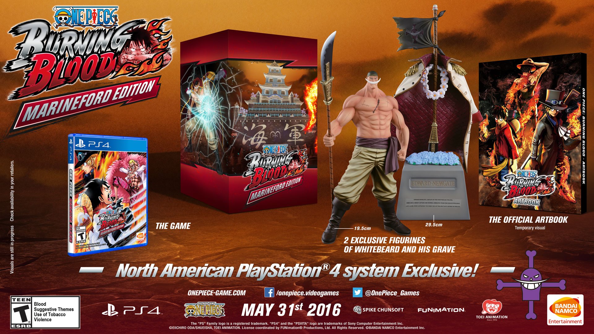 One Piece: Burning Blood - Marineford Edition - PlayStation 4 Game | Anime Fighting Action | Battle as Luffy & Whitebeard | Perfect for Fans & Collectors | Great for Gaming Nights & Anime Parties