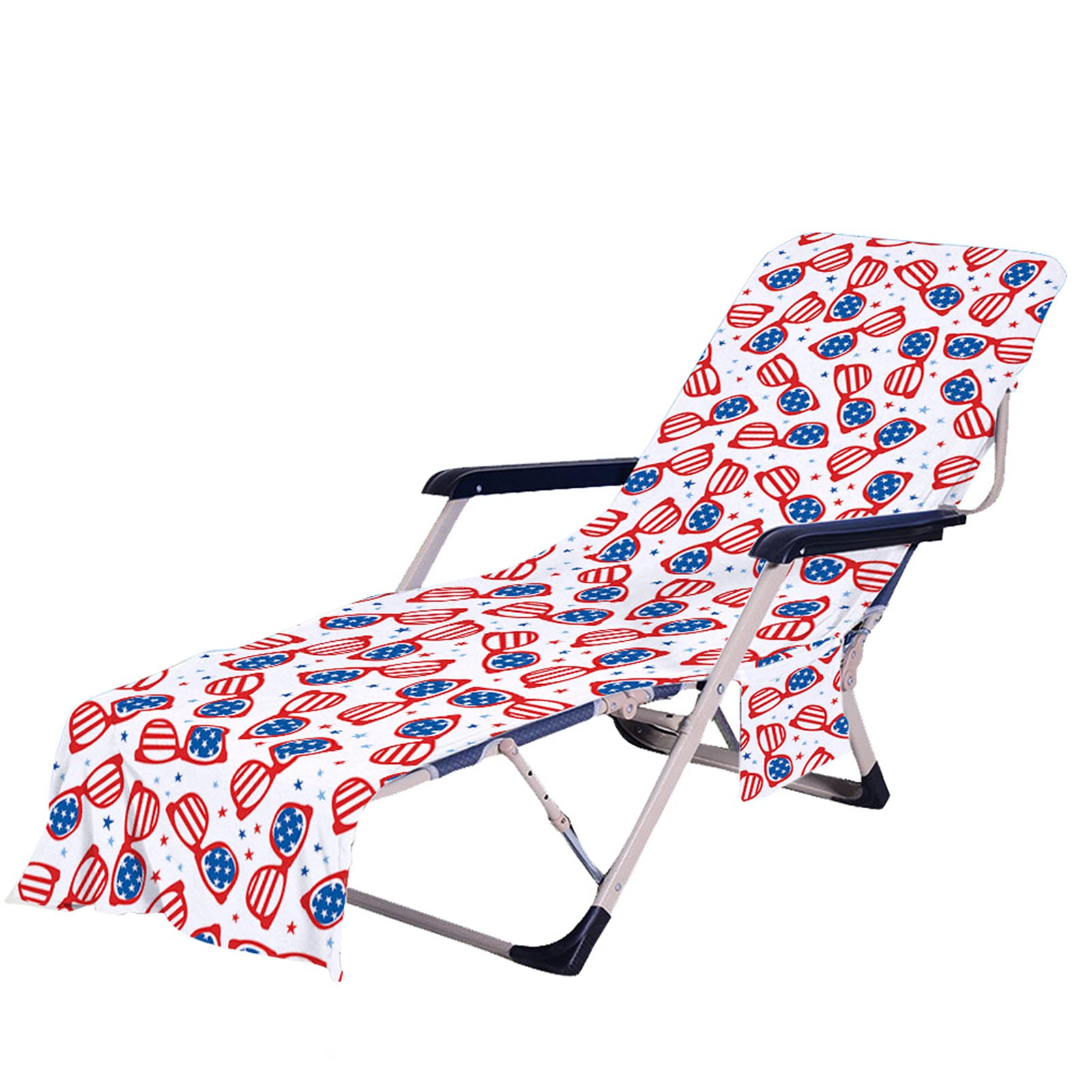 Premium Microfiber Beach Lounge Chair Towel Cover - Soft Chaise Lounge Cover for Patio, Pool & Outdoor Chairs with Side Pockets (83