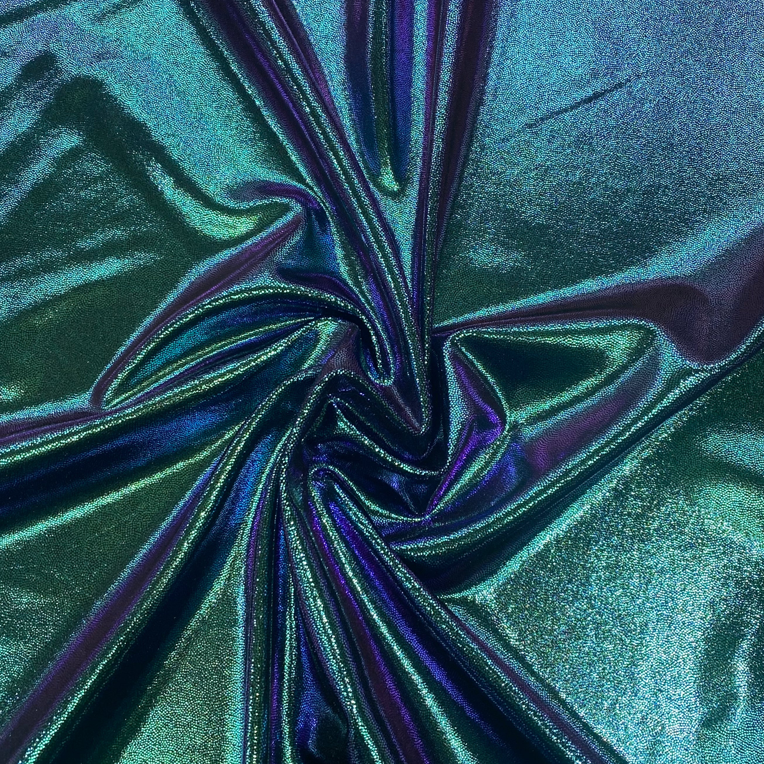 Fog Finish Spandex Fabric - Iridescent Stretch Material for Dancewear, Swimwear & Costume Design | Perfect for Yoga, Performance & Fashion Apparel