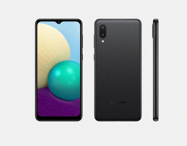 Samsung Galaxy A02 A022F/DS 32GB 3GB RAM Dual SIM LTE GSM Unlocked Smartphone - Black | Perfect for Travel, Work & Everyday Use