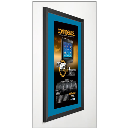 Premium Euro Style Slide-In Picture Frame for 20x24 Posters - Includes 3 Wide Matboard | Perfect for Wall Art, Home Decor & Office Display