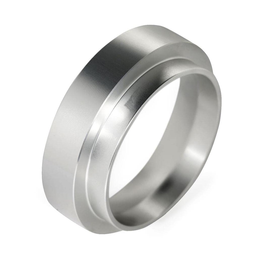 MYADDICTION 51mm Aluminum Coffee Dosing Ring Replacement - Silver Dosing Funnel for Espresso Machines | Perfect for Home Baristas & Coffee Shops | Durable & Precise Coffee Grounds Dispenser for Professional Brewing