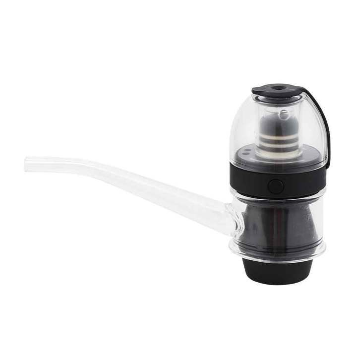 USB Rechargeable Glass Electric Smoking Pipe for Wax & Herbs - Portable E-Pipe for On-The-Go Use at Home, Travel or Outdoor Activities