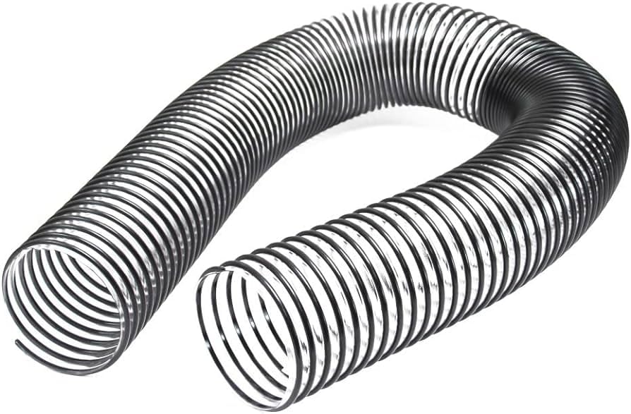 Flexaust Black PVC Leaf Vacuum Collection Yard Hose - 8 Inch ID x 4 Feet, Clear .030