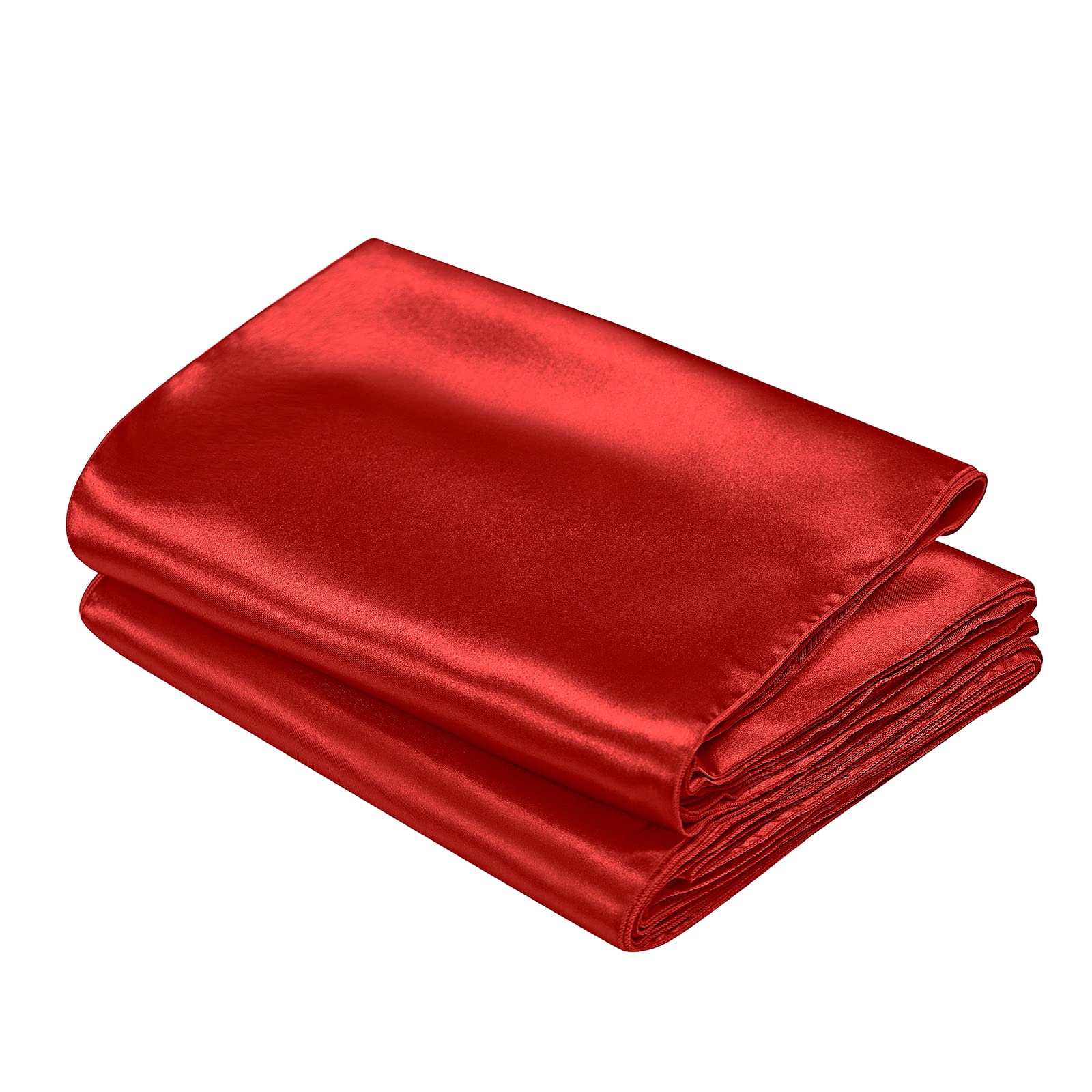 12 Pack Red Satin Table Runners 12x108 Inches - Elegant Wedding Party Decor for Birthday, Buffet, Banquet, Graduation & Engagement Ceremonies - Perfect for Holiday Dinners & Special Event Decorations