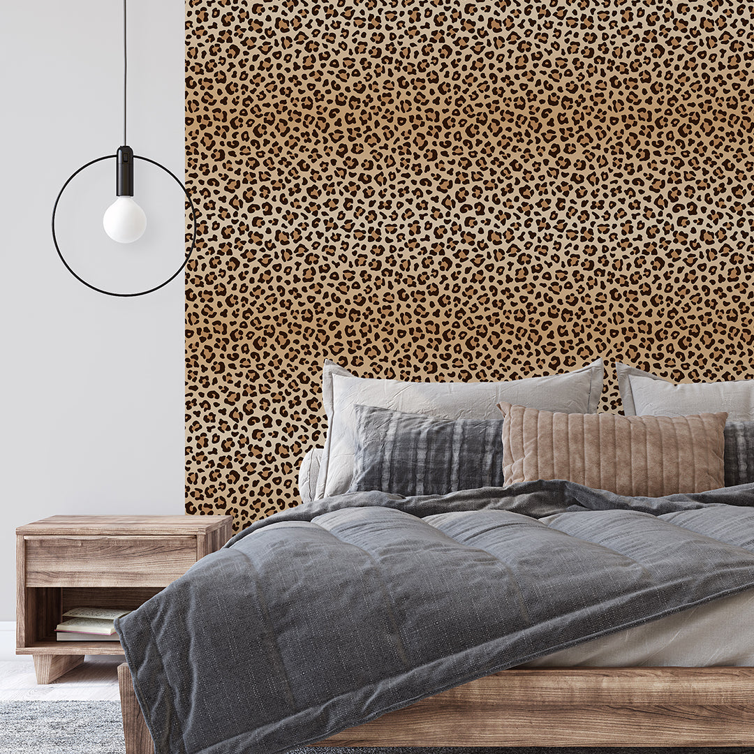 Leopard Spots Wallpaper CC151 - Self-Adhesive Animal Print Peel and Stick Wallpaper for Bedroom, Living Room, Nursery Decor | Easy to Install & Removable