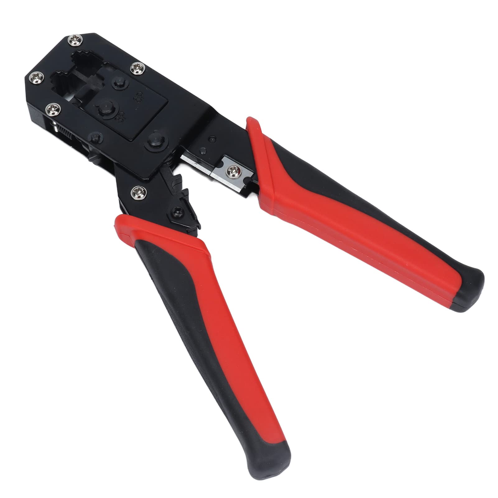 Walfront Ratchet Crimping Pliers - Self-Adjustable Ferrule Crimper Tool for 8P & 6P Terminals | Multi-Functional Wire Crimper for Electrical & DIY Projects | Perfect for Automotive, Home Wiring & Electronics Repair