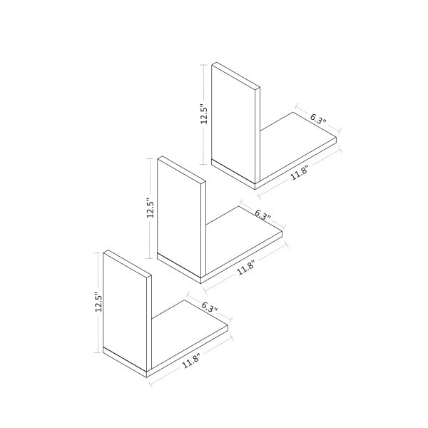Modern Wall Mounted Shelf - 11.8