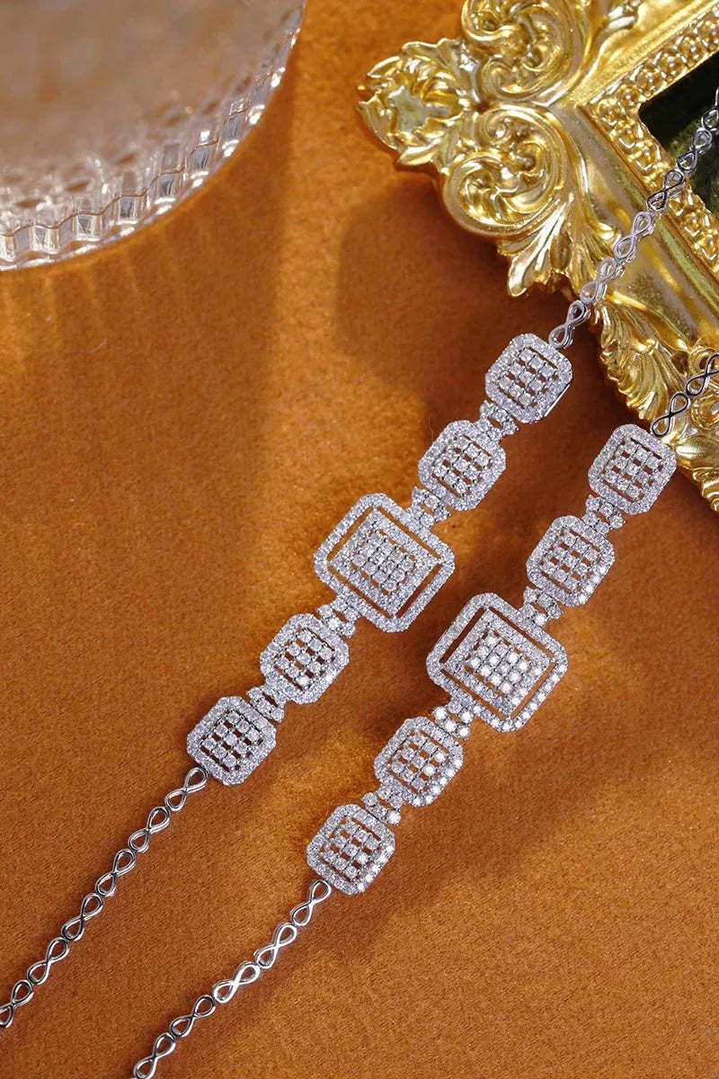 18K White Gold Diamond Bracelet for Women - 1.5 Carat Real Natural Diamonds, Luxury Wedding Jewelry, Elegant Style Gift for Anniversary, Engagement & Special Occasions