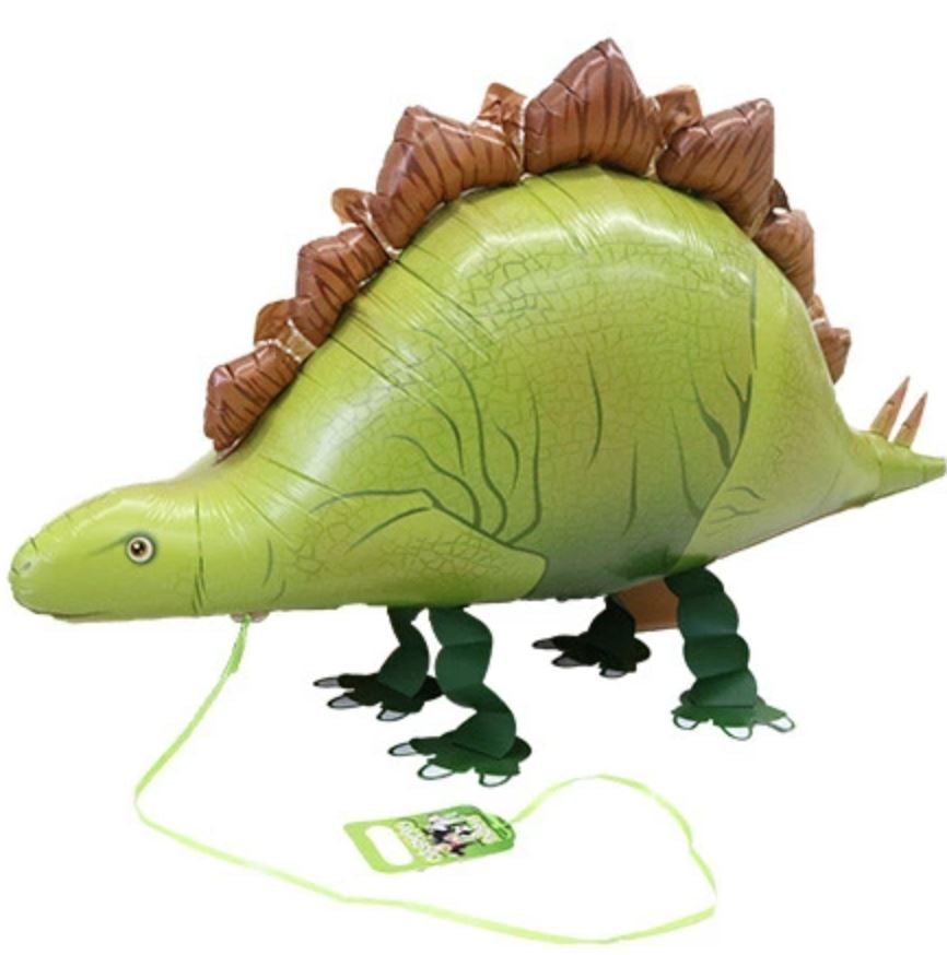 Stegosaurus Dinosaur Airwalker Foil Balloon - Dino Party Decorations, Jurassic Theme Birthday Supplies, Kids Room Decor, Baby Shower & Classroom Decorations