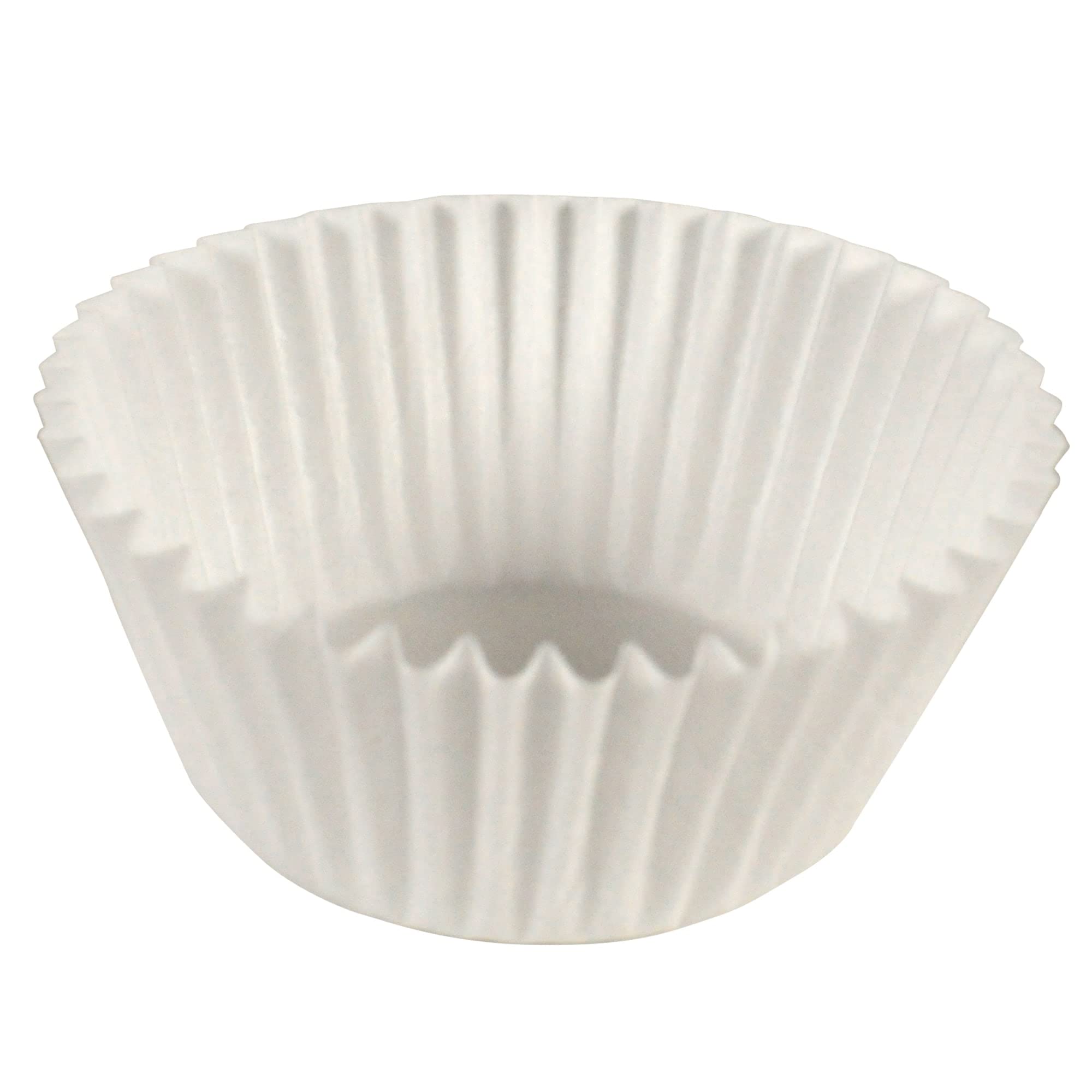 Hoffmaster White Fluted Baking Cups 3.5