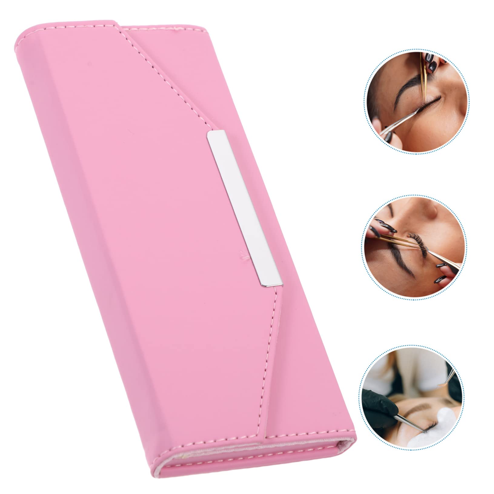 Premium Eyelash Extension Tweezers Storage Case - Pink Makeup Organizer for Lash Artists, Salon Professionals & DIY Beauty Enthusiasts | Waterproof Travel-Friendly Tweezers Holder & Lash Tool Container for Home, Salon or On-the-Go Use