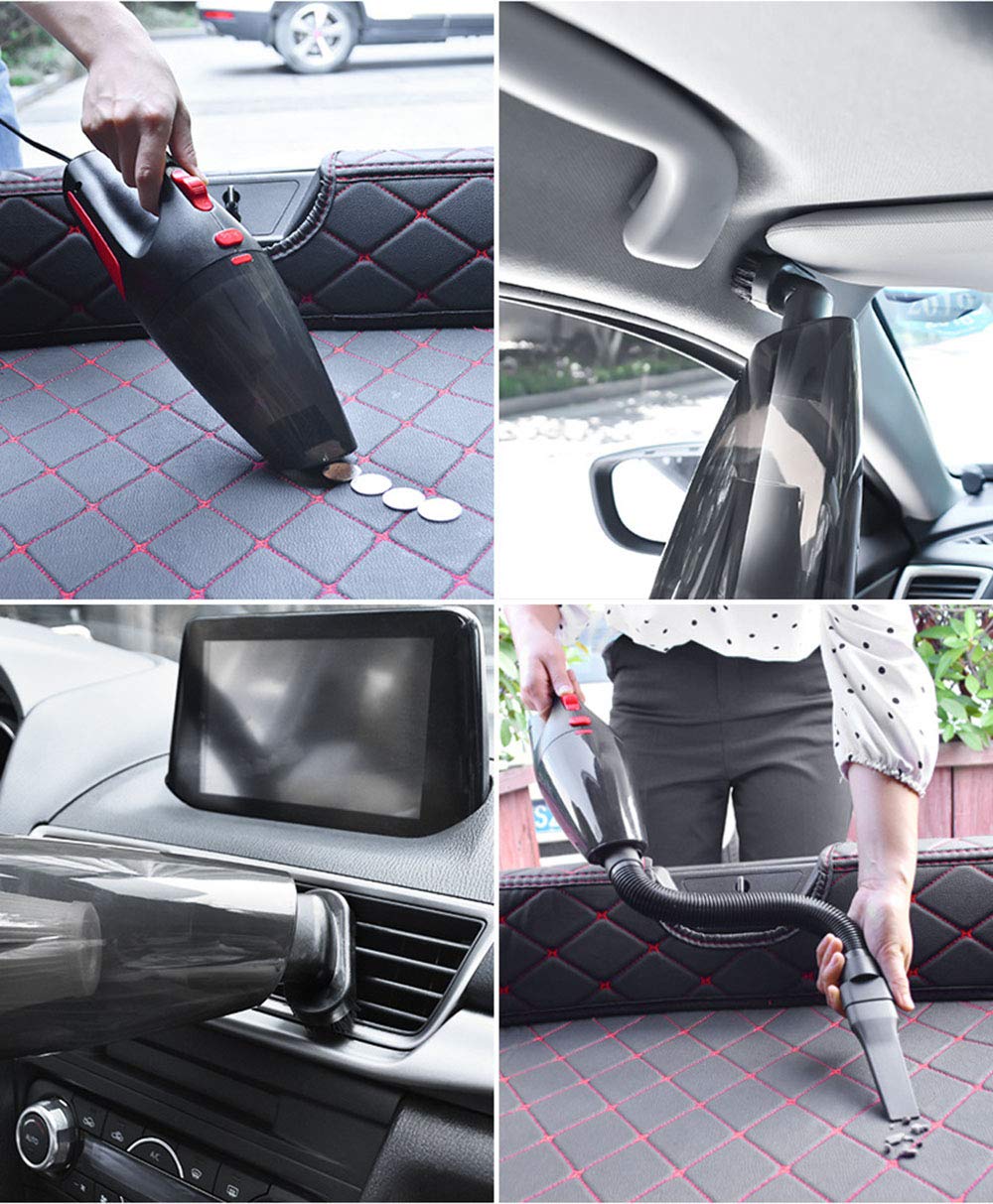 120W High-Power Manual Vacuum Cleaner for Cars - Portable Handheld Car Vacuum Cleaner with Fast Cleaning | Perfect for Car Interiors, Seats, and Tight Spaces