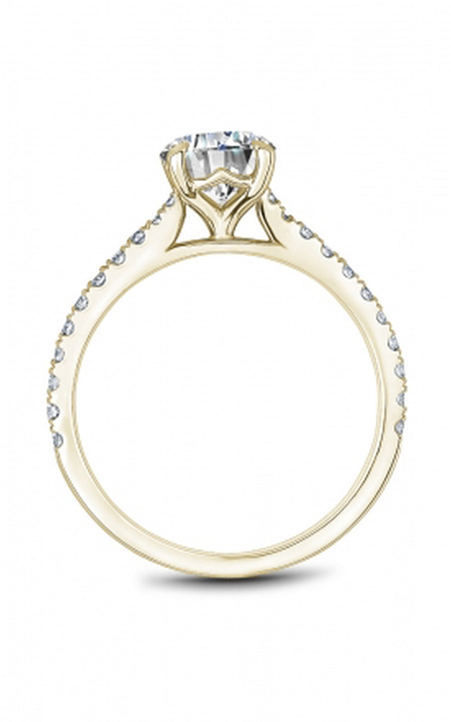 Noam Carver B525 01YA Bridal Engagement Ring - 14K White Gold Diamond Wedding Band for Women - Perfect for Proposals, Anniversaries & Romantic Occasions