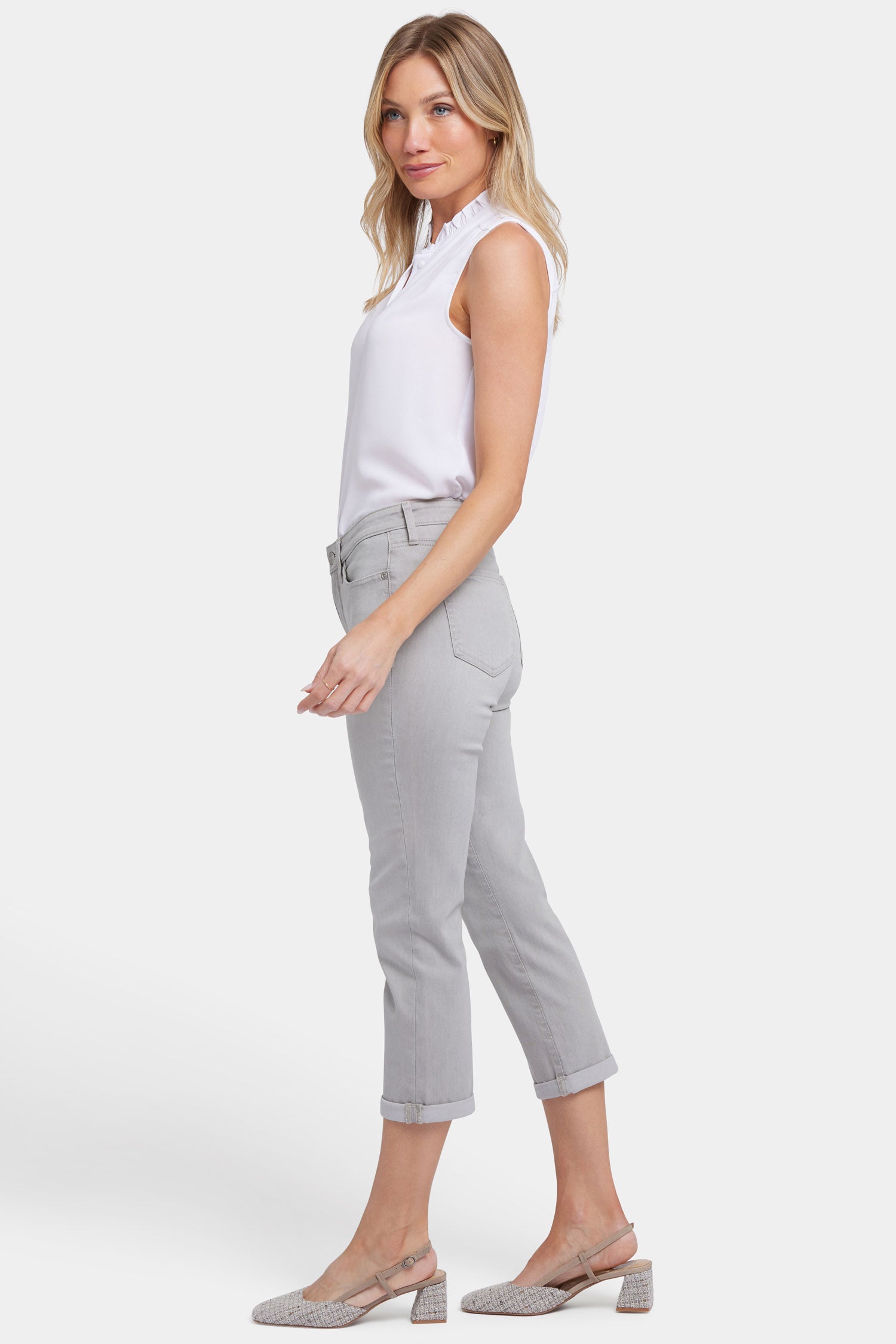 Chloe Skinny Capri Jeans for Women - High Waist Stretch Denim Pants in Grenada Mist Wash | Casual & Comfortable for Everyday Wear, Office & Weekend Outfits