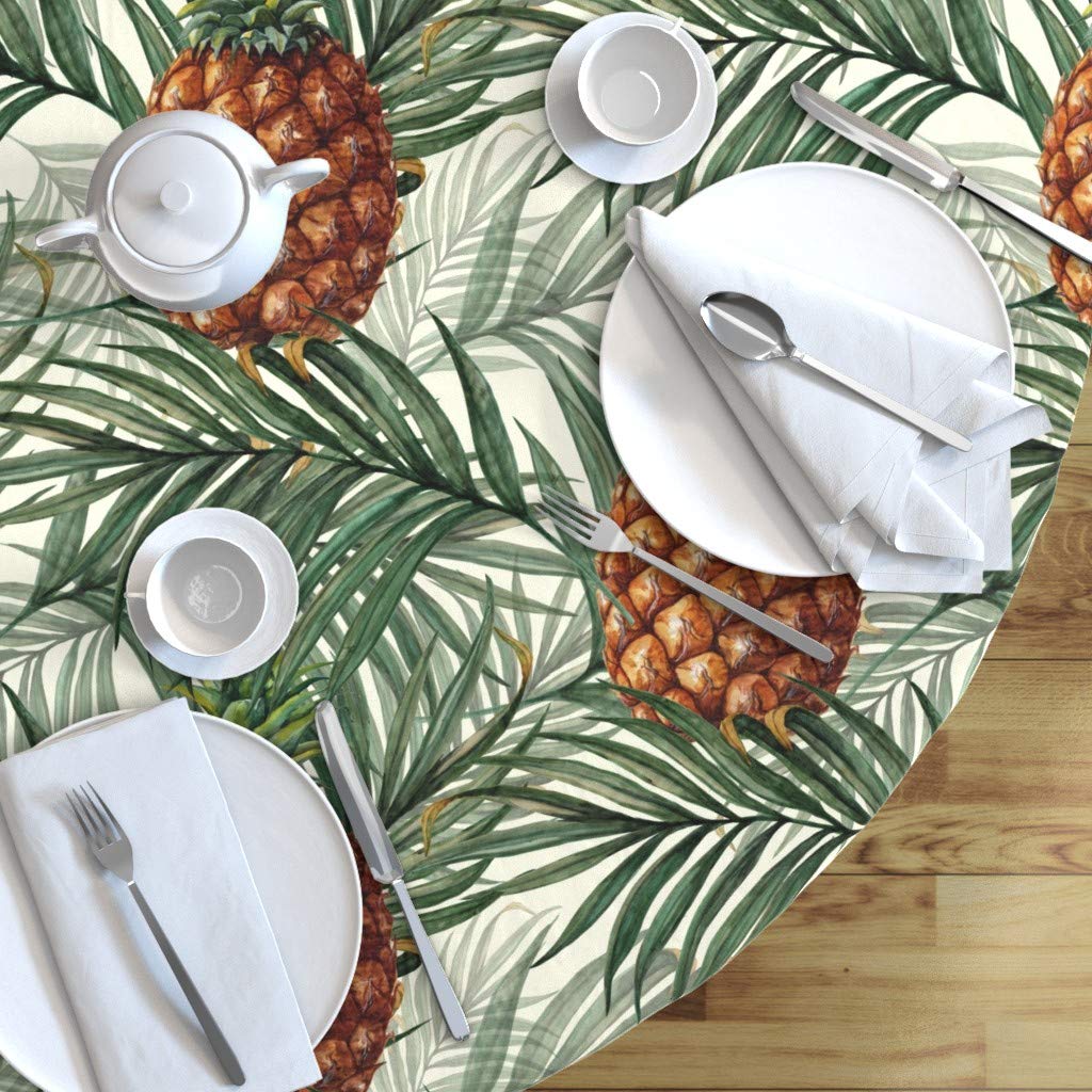 Custom Printed Cotton Sateen Tablecloth 90