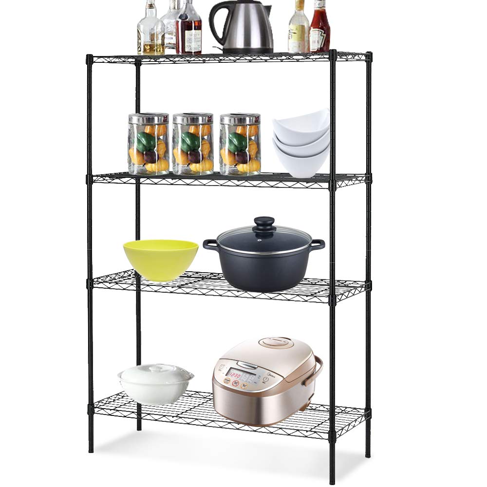 4-Shelf Adjustable Heavy Duty Metal Storage Rack, 1000 lbs Capacity, 36