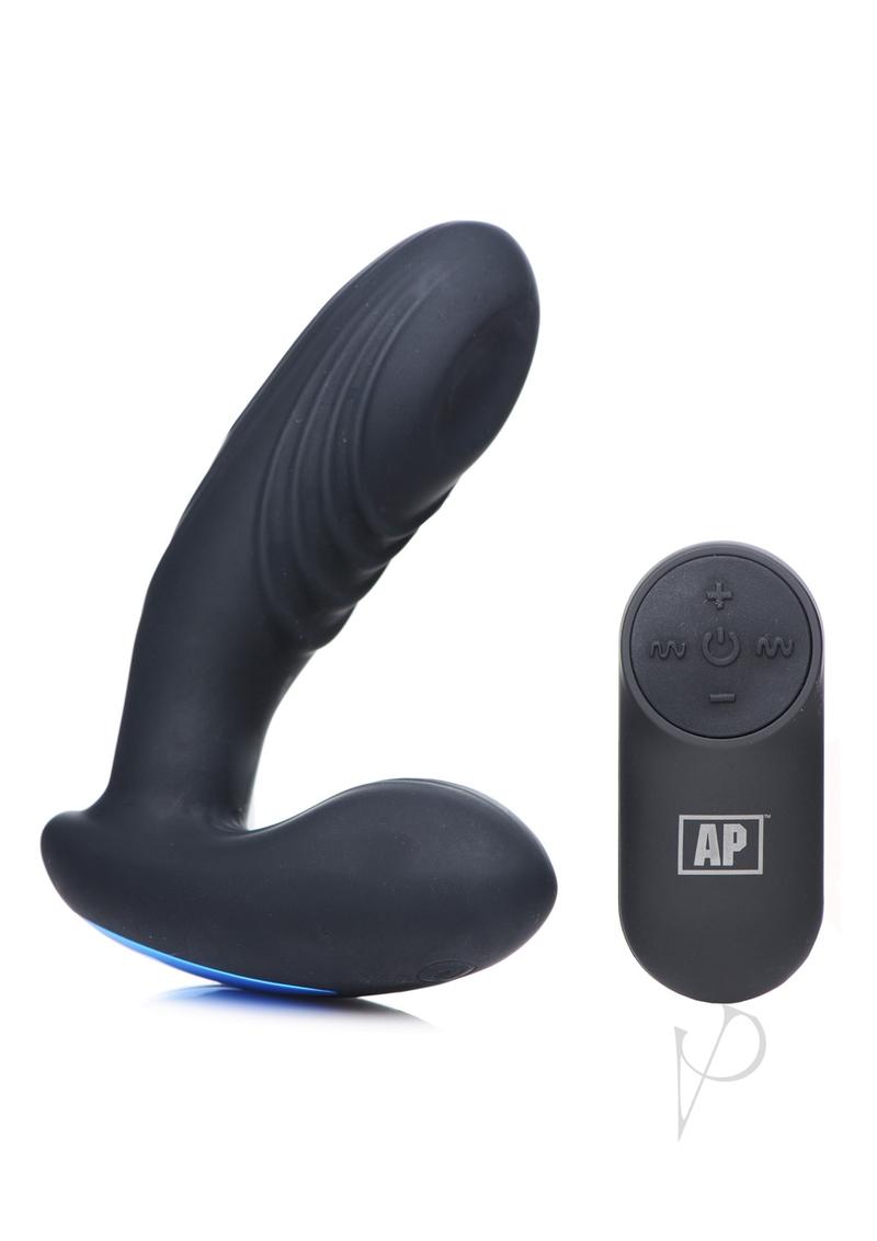 Alpha Pro 7x P Thump Rechargeable Vibrating Prostate Massager - Powerful Silicone Anal Stimulator for Men - Perfect for Solo Play & Couples Intimacy - Black