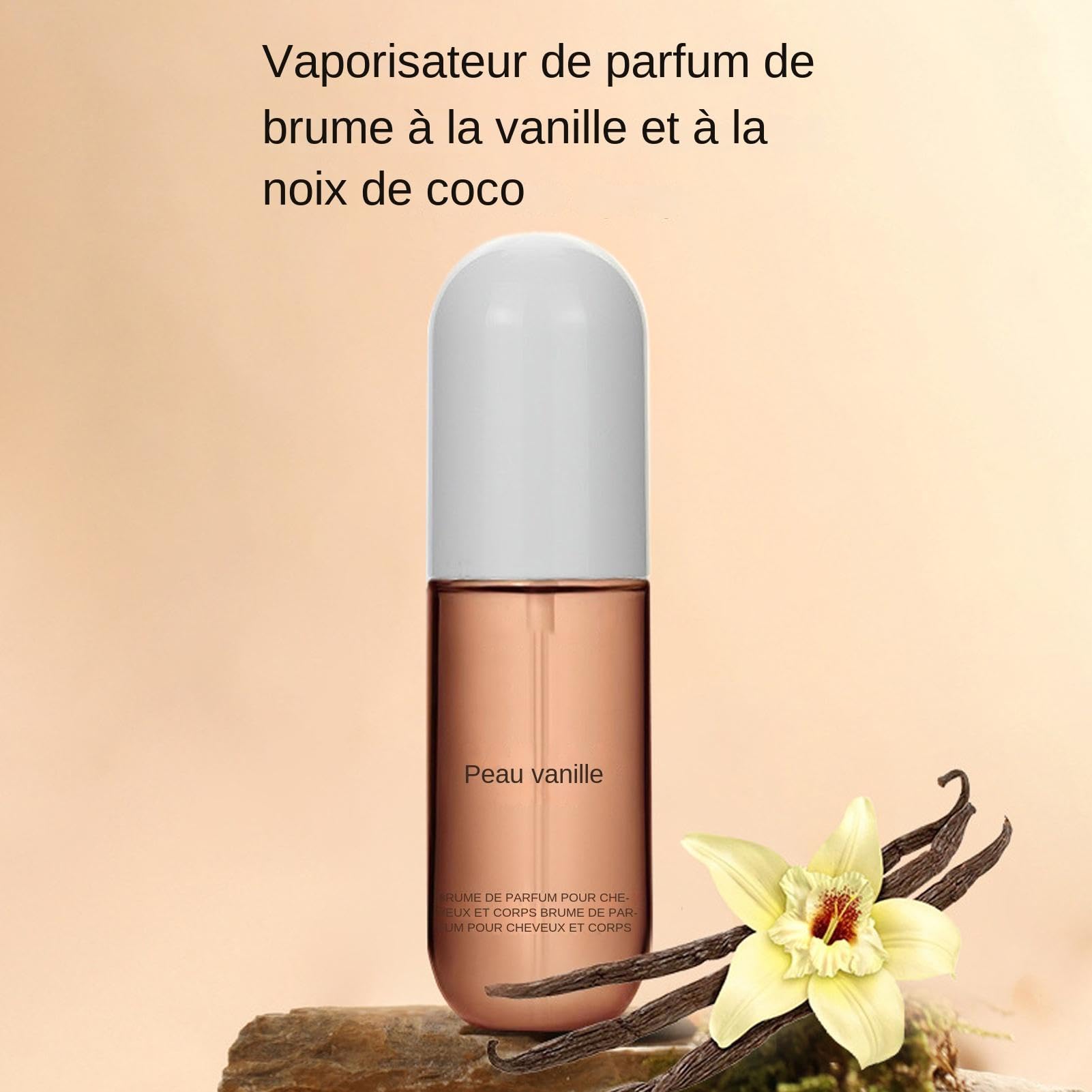 Vanilla Skin Perfume & Body Mist - 50ml Long-Lasting Vanilla Coconut Fragrance Oil for Skin & Hair | Essential Oil Spray for Women, Daily Use, Date Night, Gift Idea