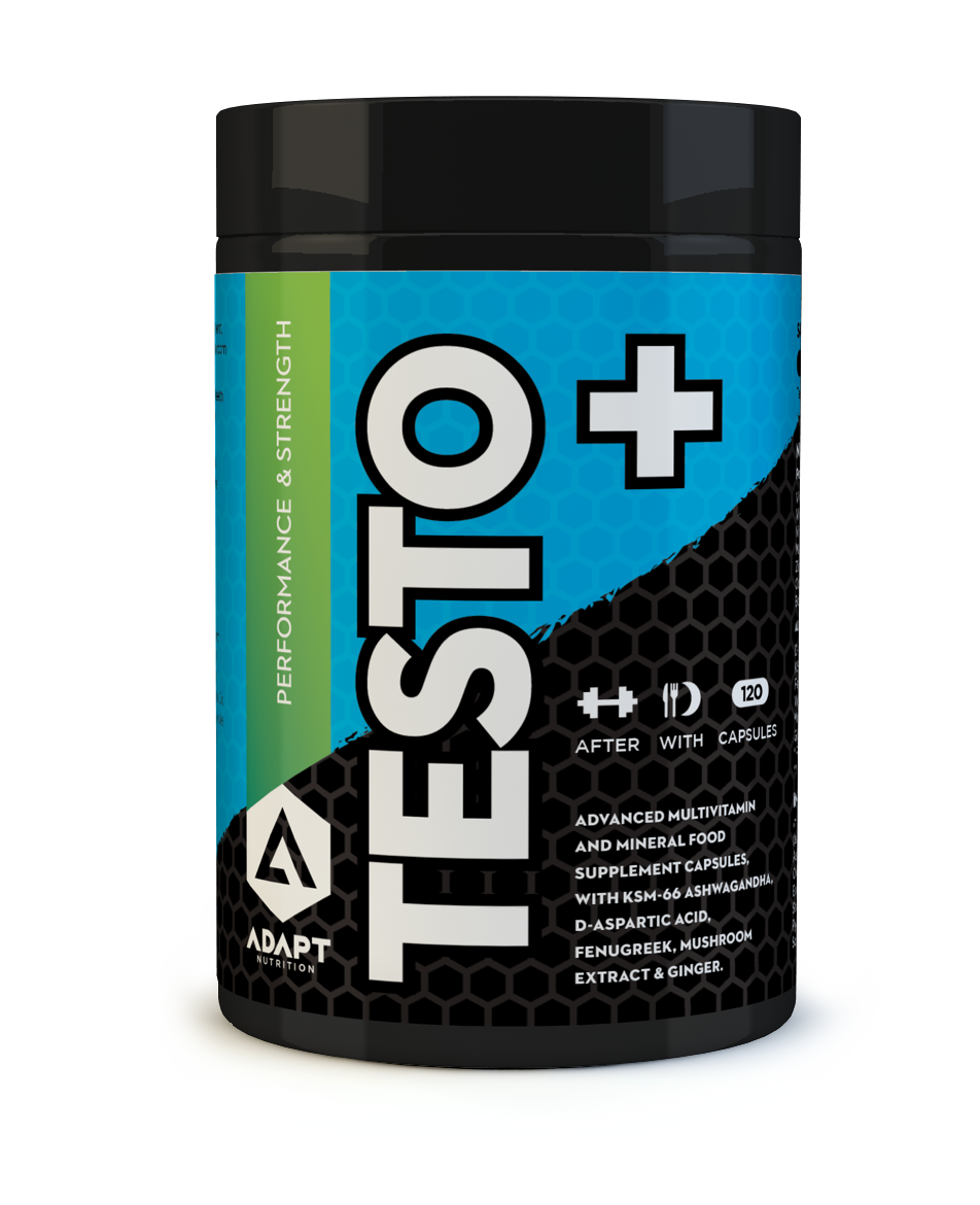 Adapt Testo + 120 Caps - Natural Testosterone Booster for Men - Muscle Growth & Energy Supplement - Gym & Workout Performance Enhancer