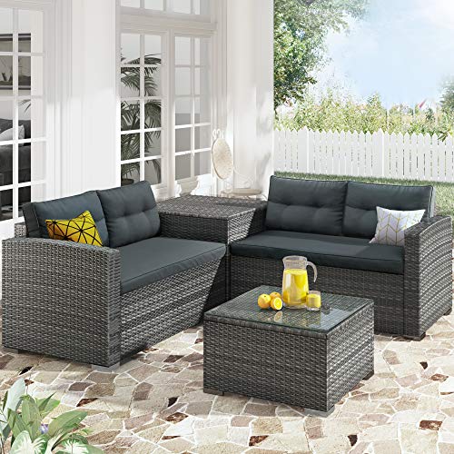 Gray + Rattan
