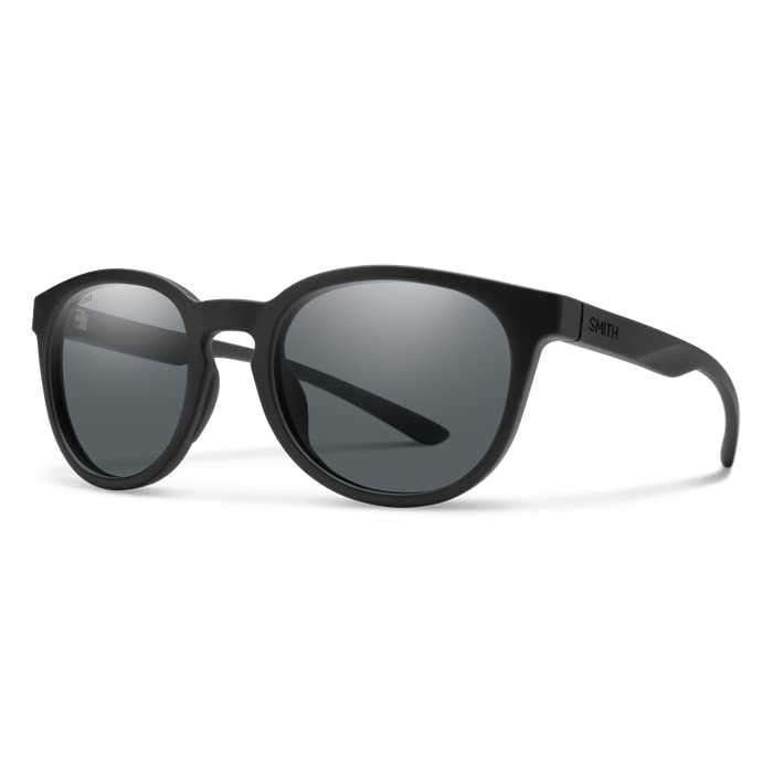 Smith Eastbank Core Round Polarized Sunglasses for Men & Women - UV Protection, Classic Style + BUNDLE With Designer iWear Eyewear Kit | Perfect for Driving, Beach & Outdoor Activities