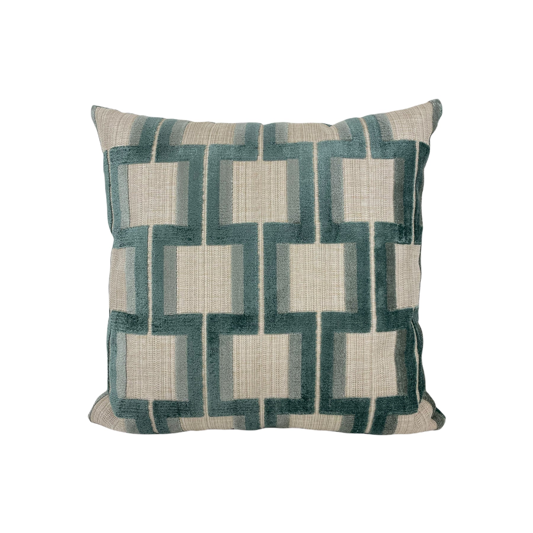 Wyndham Seaglass Decorative Throw Pillow 17x17 Inches - Soft Square Cushion Cover for Sofa, Bed, Living Room & Home Decor