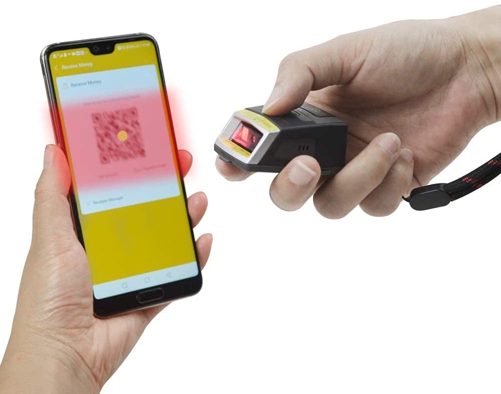 Wireless Bluetooth Barcode Scanner 1D/2D - NS02 Portable Barcode Reader with Lanyard, Compatible with Zebra SE4107, Android, iOS & PC, IP65 Waterproof for Warehouse, Retail, Manufacturing, Logistics - Perfect for Inventory Management, Stock Control and Harsh Work Environments