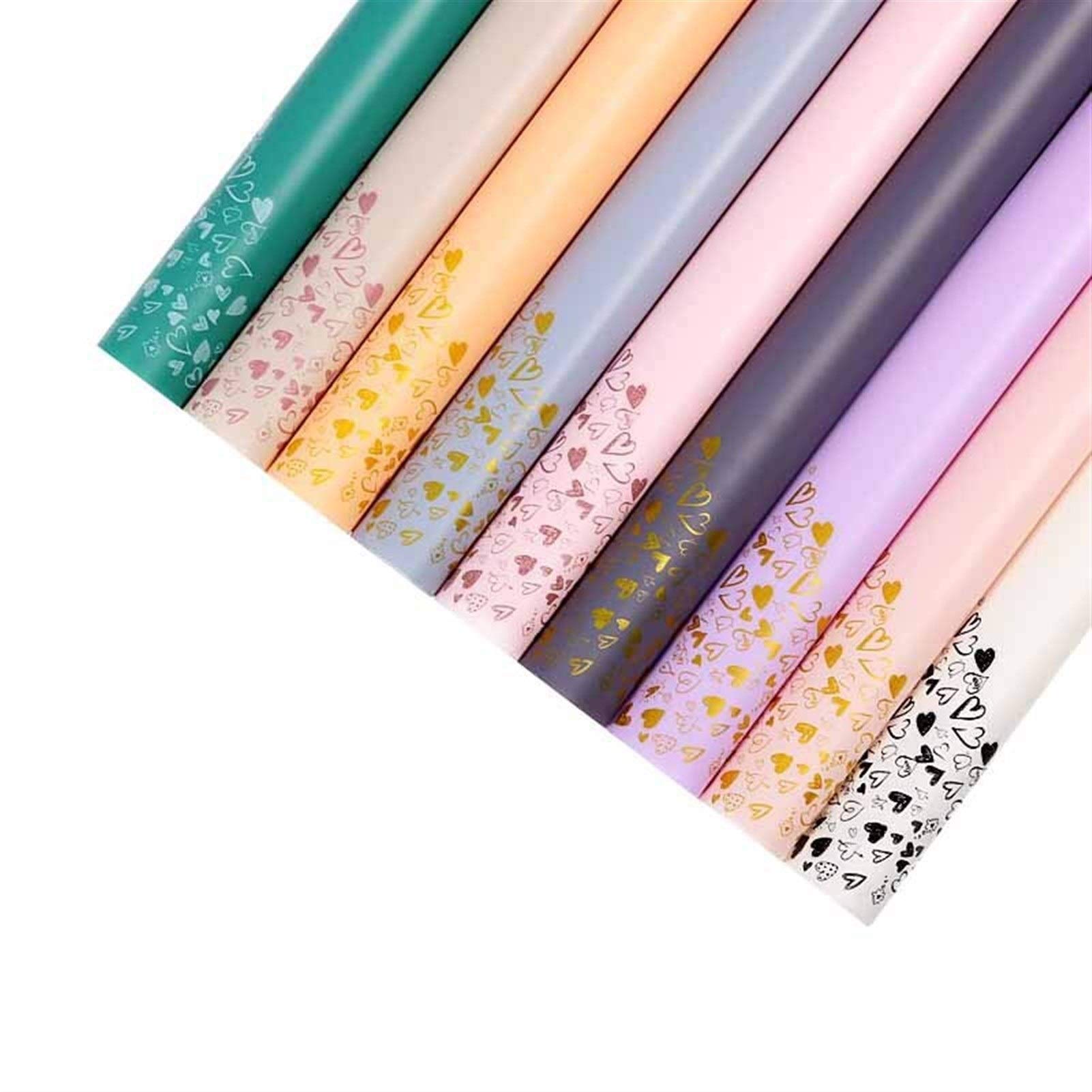20pcs Waterproof Matte Bouquet Wrapping Paper - Floral Gift Packaging Supplies for Flower Shop, DIY Wedding, Birthday & Anniversary Decorations (10 Colors)