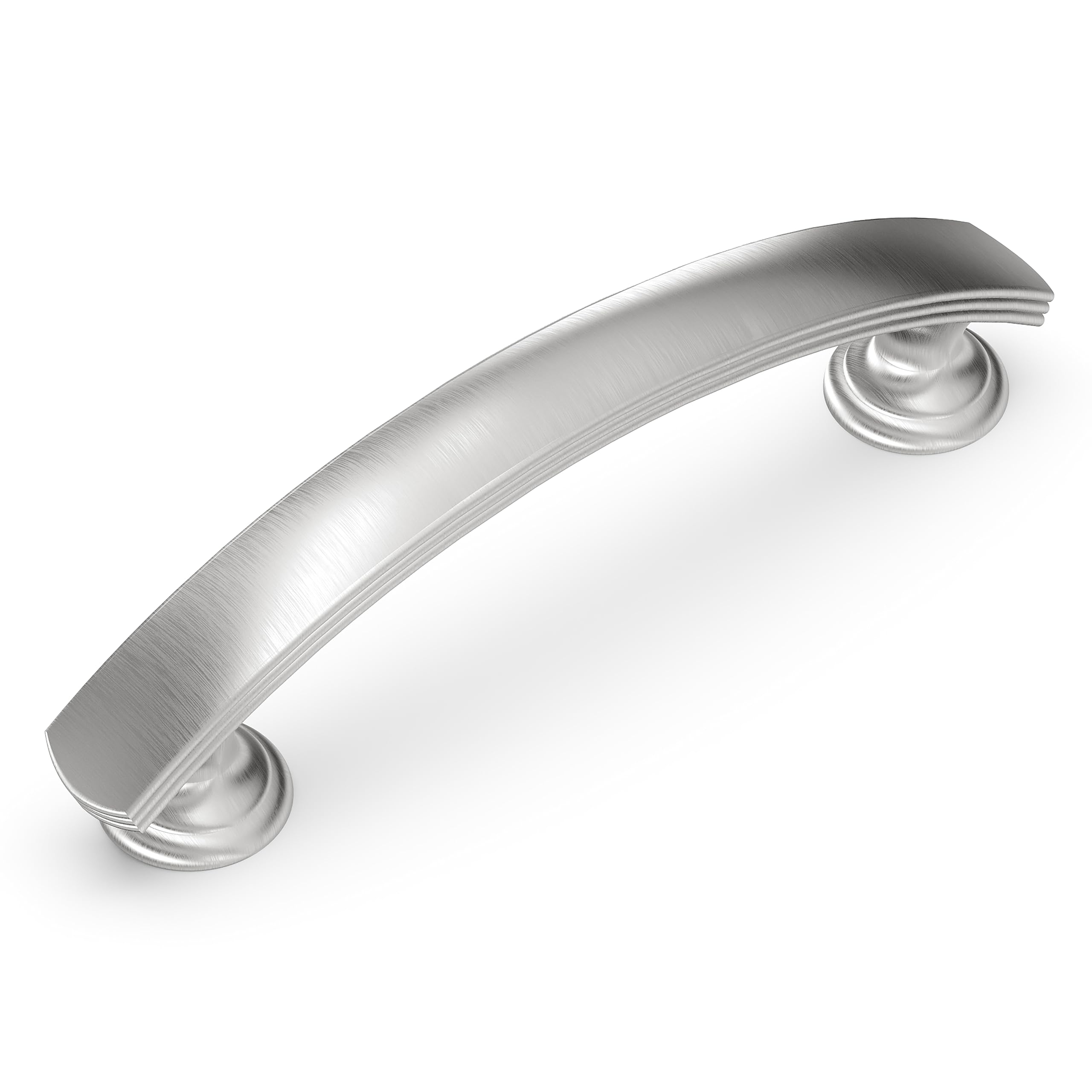 10 Pack Hickory Hardware Solid Core Kitchen Cabinet Pulls - Stainless Steel Luxury Cabinet Handles for Doors & Dresser Drawers (3 Inch Hole Center) | American Diner Collection | Perfect for Modern Kitchens, Bathroom Vanities & Office Furniture
