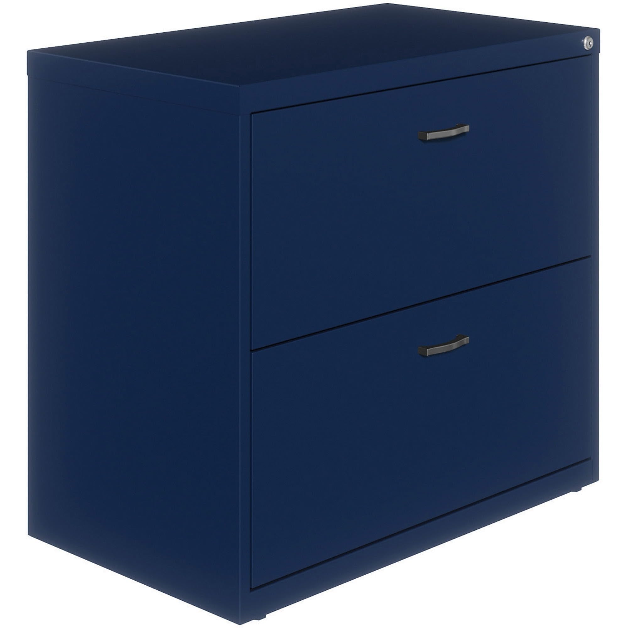 LYS SOHO Arc Pull Steel Lateral File Cabinet - Navy Blue Office Storage for Documents & Files | Perfect for Home Office, Business, and Professional Workspaces