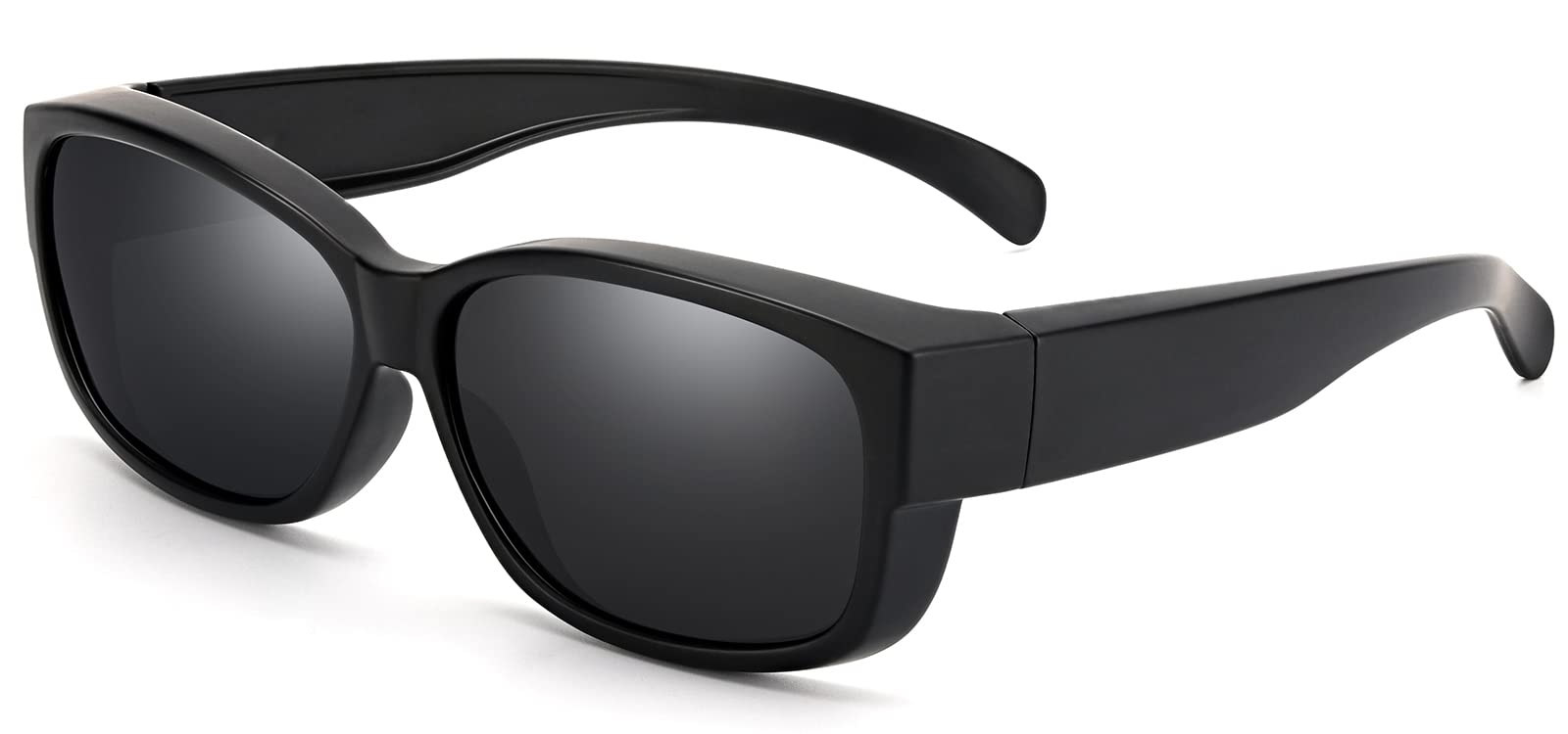 CAXMAN Polarized Fit Over Glasses Sunglasses for Men & Women - 100% UV Protection, Wrap-Around Style for Driving, Fishing & Outdoor Activities