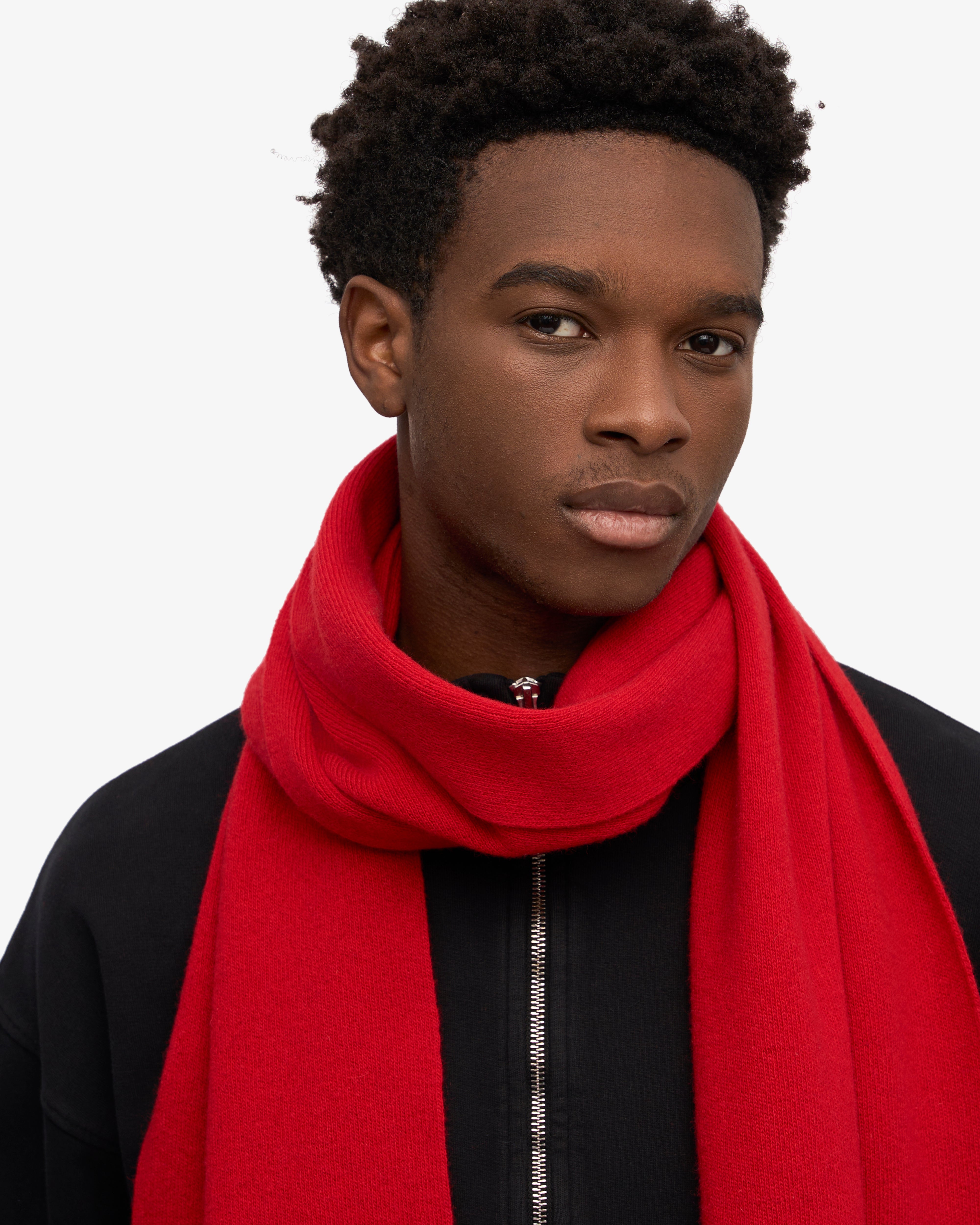 Premium Merino Wool Scarf - Soft & Warm Winter Accessory for Men & Women - Scarlet Red - Perfect for Cold Weather, Outdoor Activities & Fashion