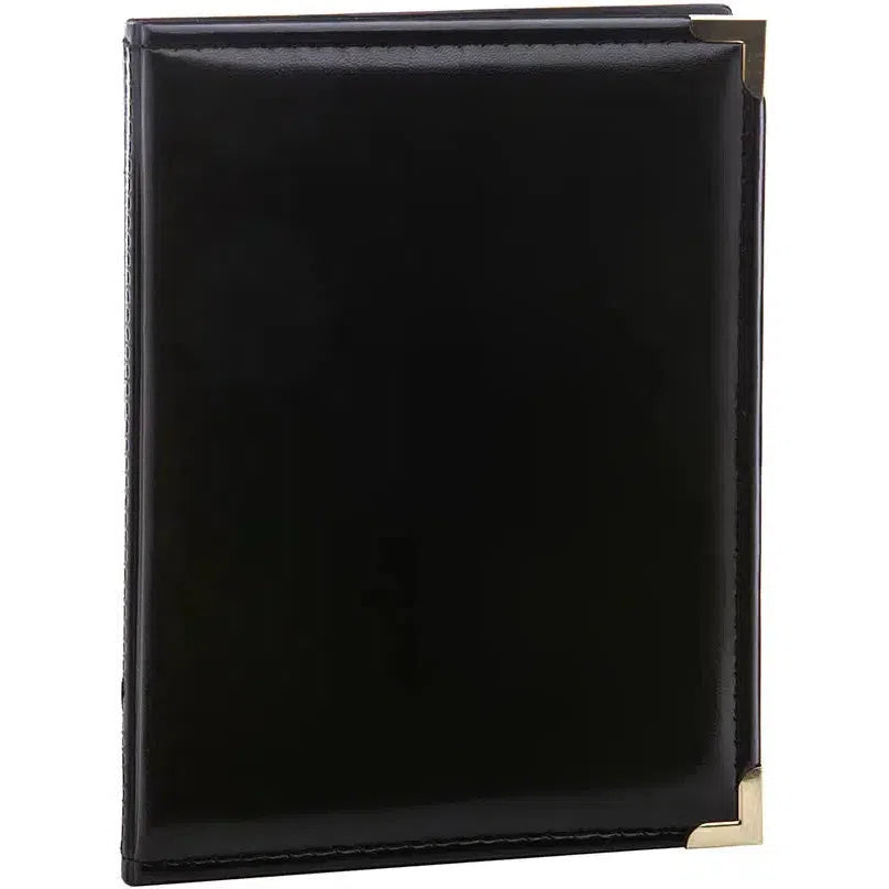 Kenro Carlton 5x7 Mini Photo Album Black - Perfect for Wedding, Baby, and Travel Memories Scrapbooking