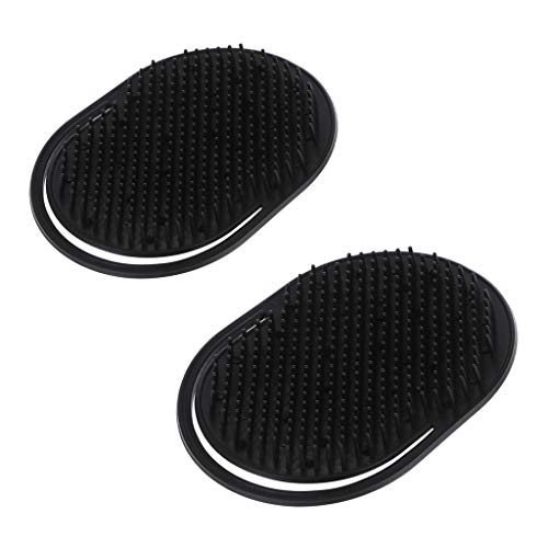 Yziss 2-Pack Travel Hair & Beard Comb - Compact Pocket-Sized Brush for Men - Black Shampoo Brush for Hair & Facial Hair - Perfect for Travel, Office & Daily Grooming