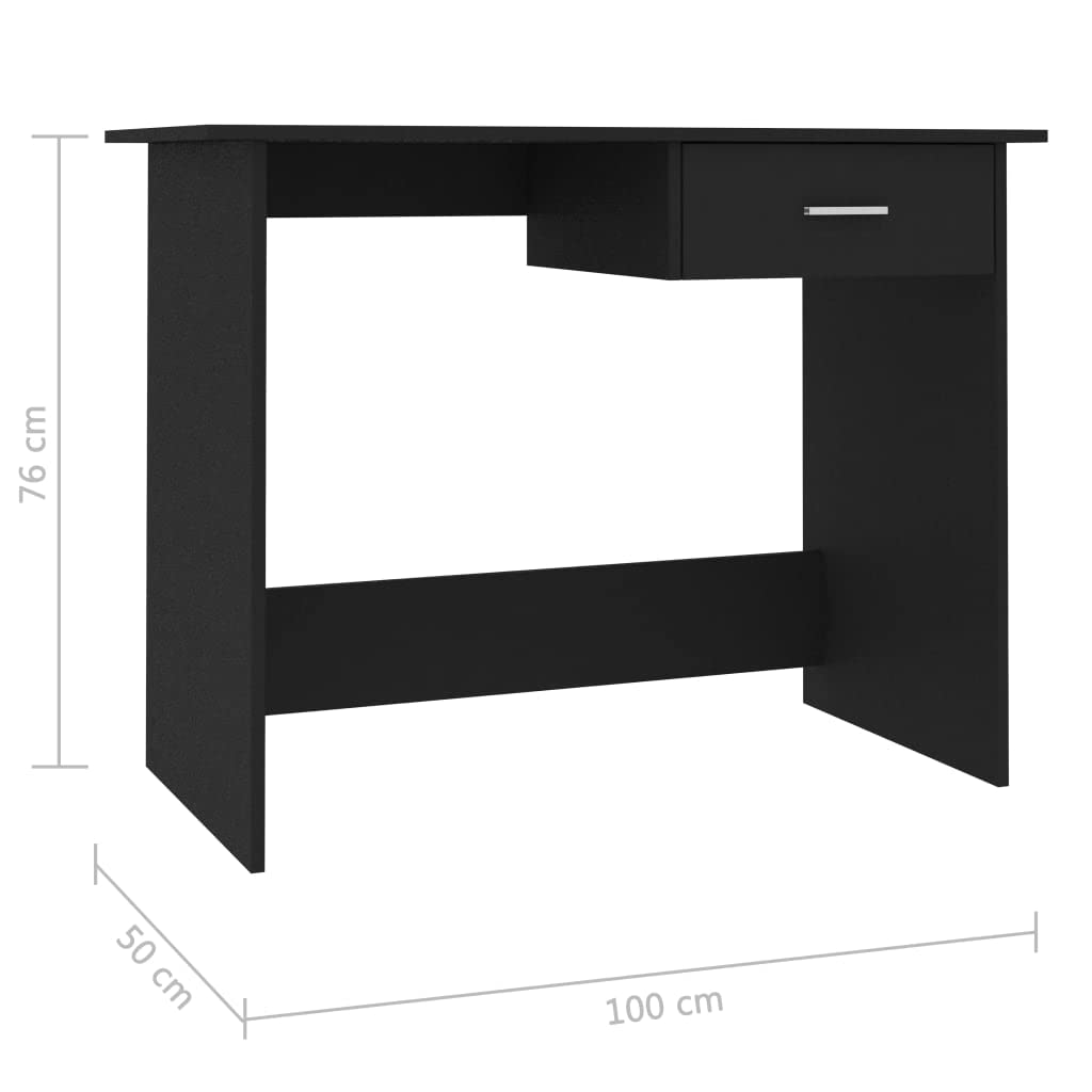 Compact Black Writing Computer Desk 39.4