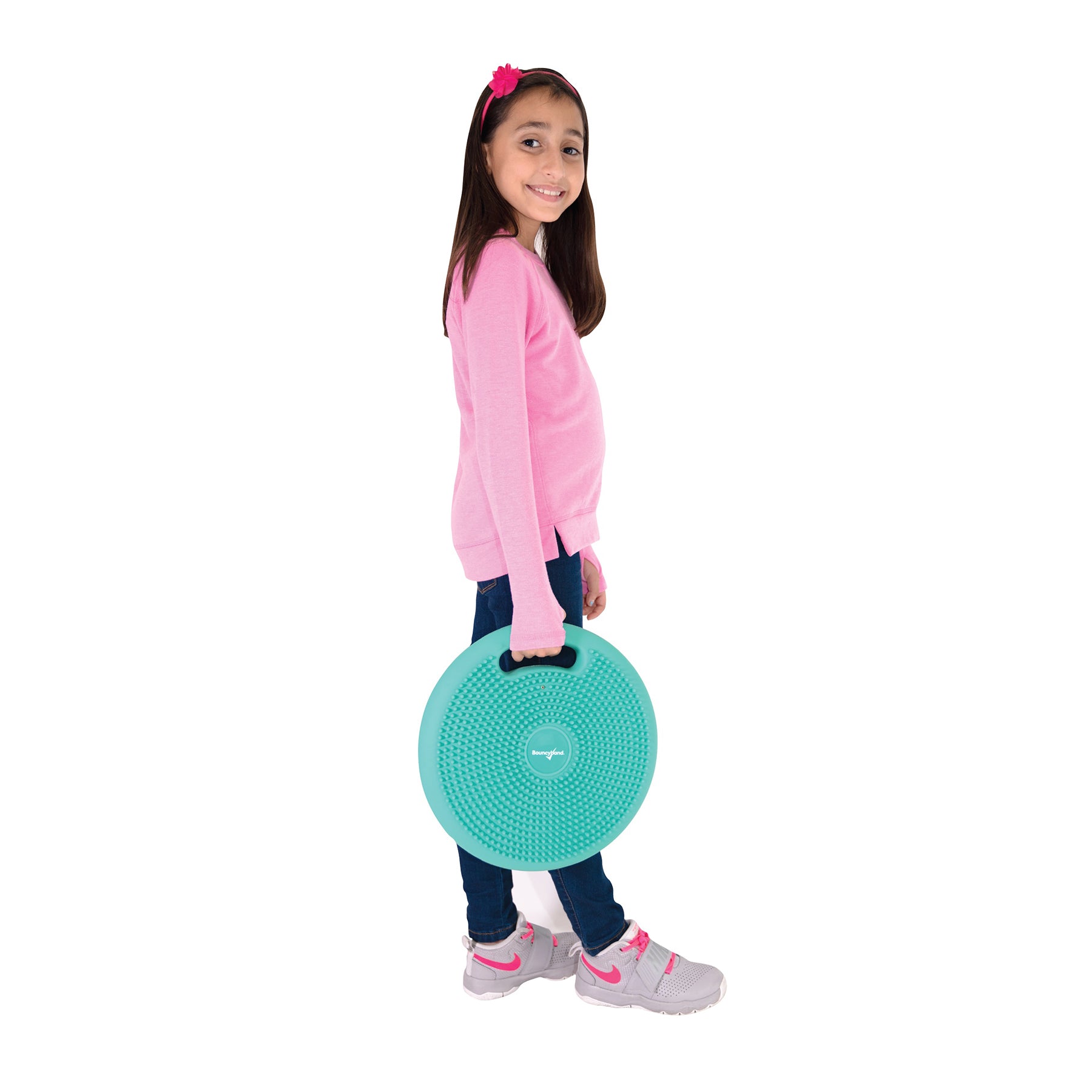 Bouncyband Portable Wiggle Seat Sensory Cushion for Kids - Flexible & Durable Classroom & Home Seating Solution - Energizing Green - Perfect for ADHD, Autism & Active Learning