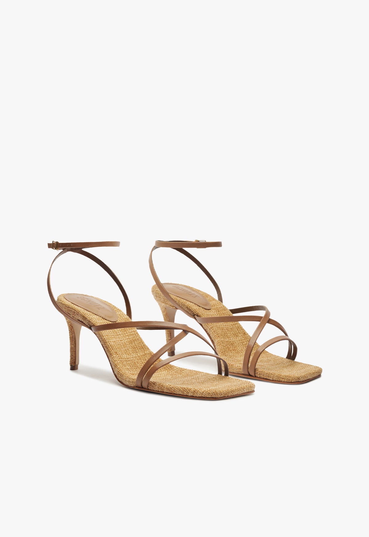 BARI Mid Heel Leather Sandals for Women - 2.5 Inch Block Heel Comfortable Sandals | Perfect for Summer, Beach, Vacation & Casual Outfits