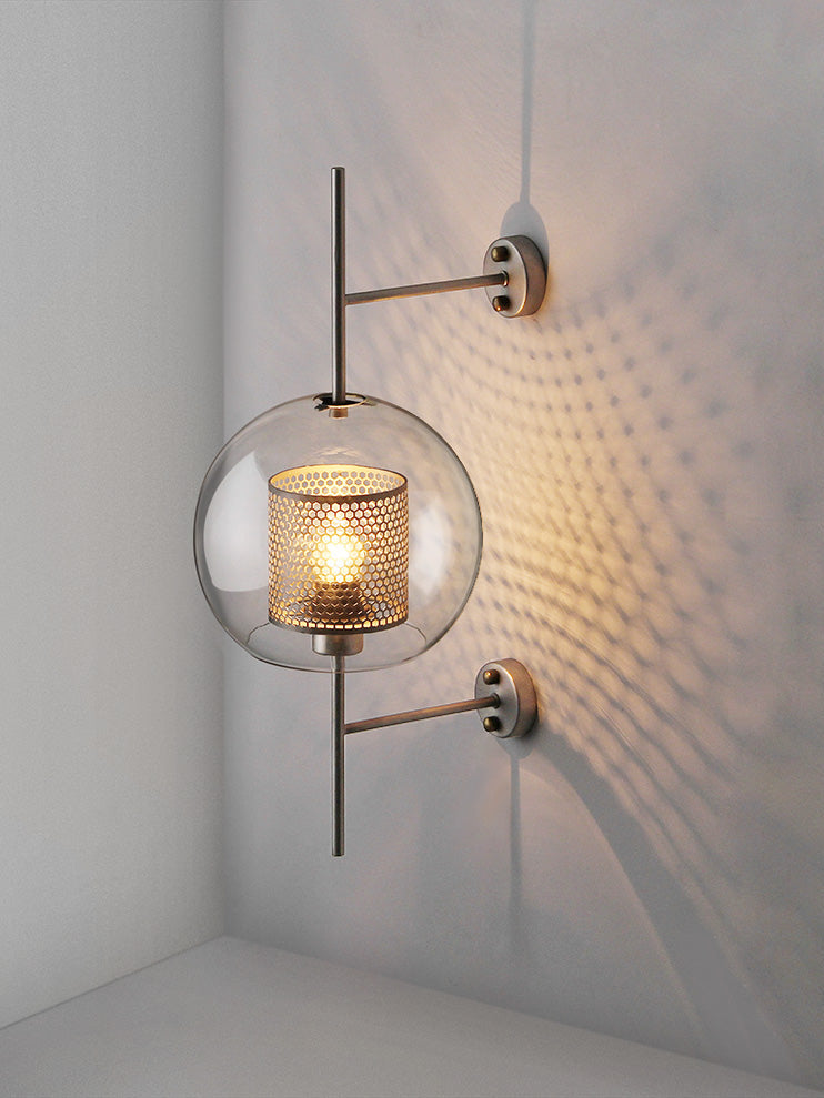 Chiswick Modern Glass Wall Light - Sleek Indoor/Outdoor Sconce for Living Room, Bedroom, Hallway & Patio Lighting