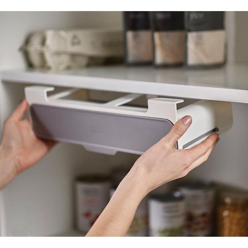 Joseph Joseph Under Shelf Pull Out Spice Rack - Expandable Kitchen Organizer for Spices, Jars & Condiments - Perfect for Pantry, Cabinet or Closet Storage