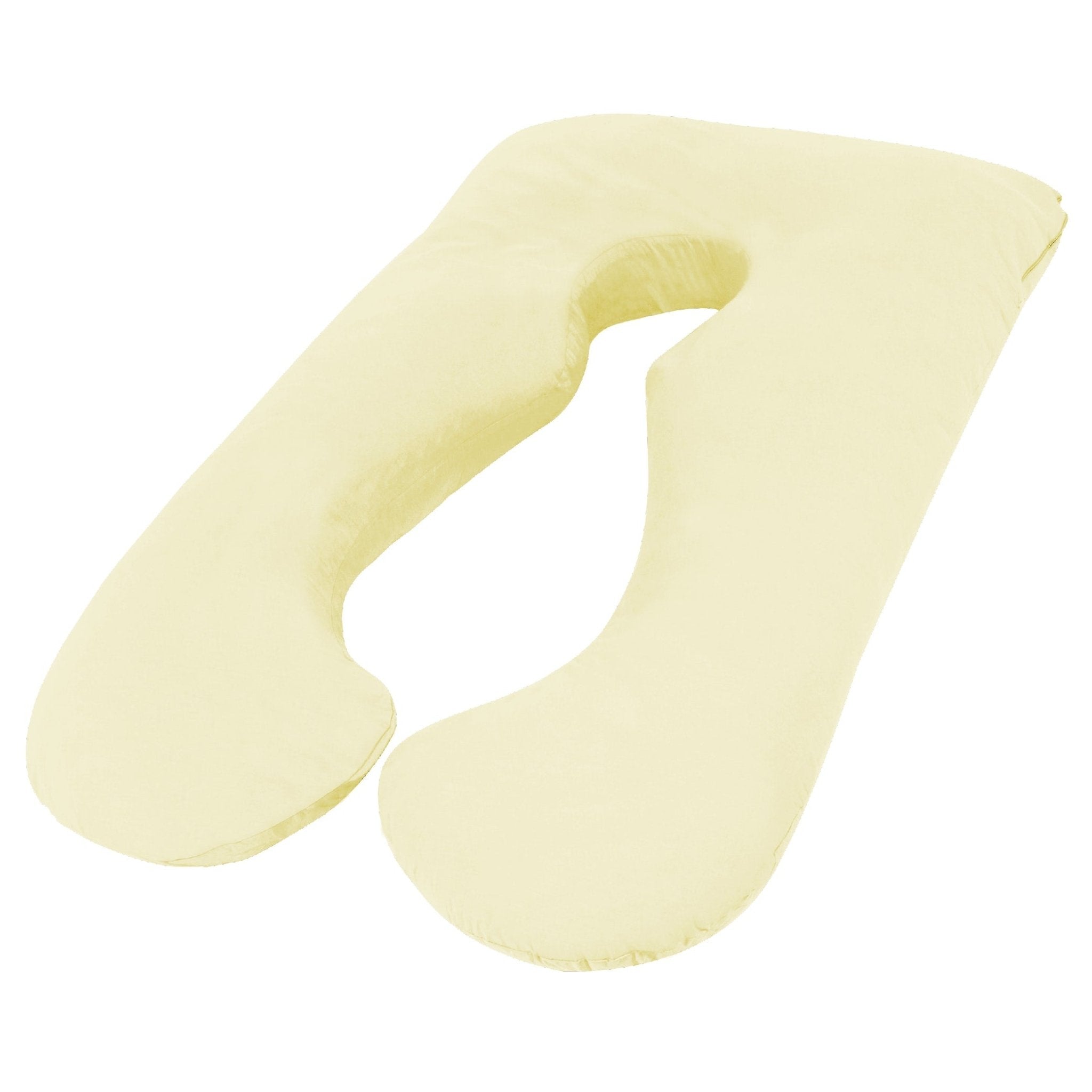 Premium Australian Made Maternity Body Pillow with Soft Removable Pillowcase - Cream Color | Perfect for Pregnancy Comfort, Back Pain Relief & Side Sleeping Support