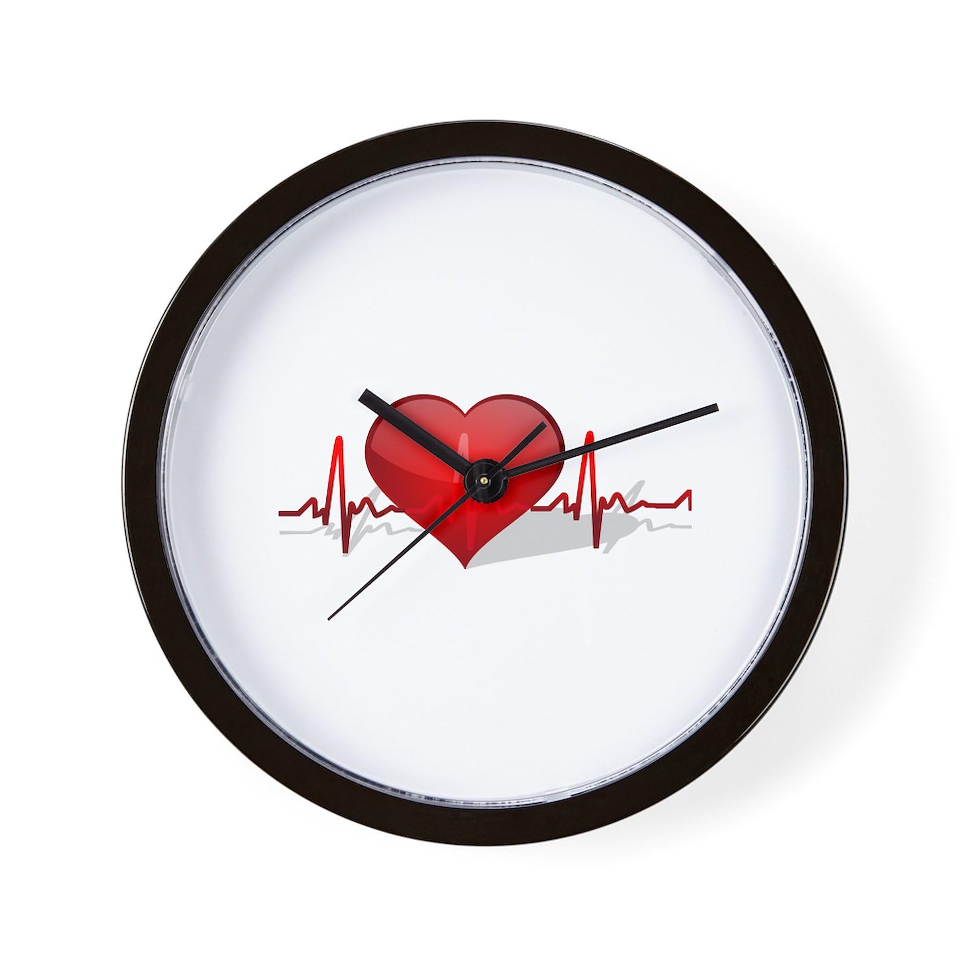 Heartbeat Design 10 Inch Wall Clock - Silent Non-Ticking for Living Room, Kitchen, Office Decor | Perfect for Home, Workplace & Gift Giving